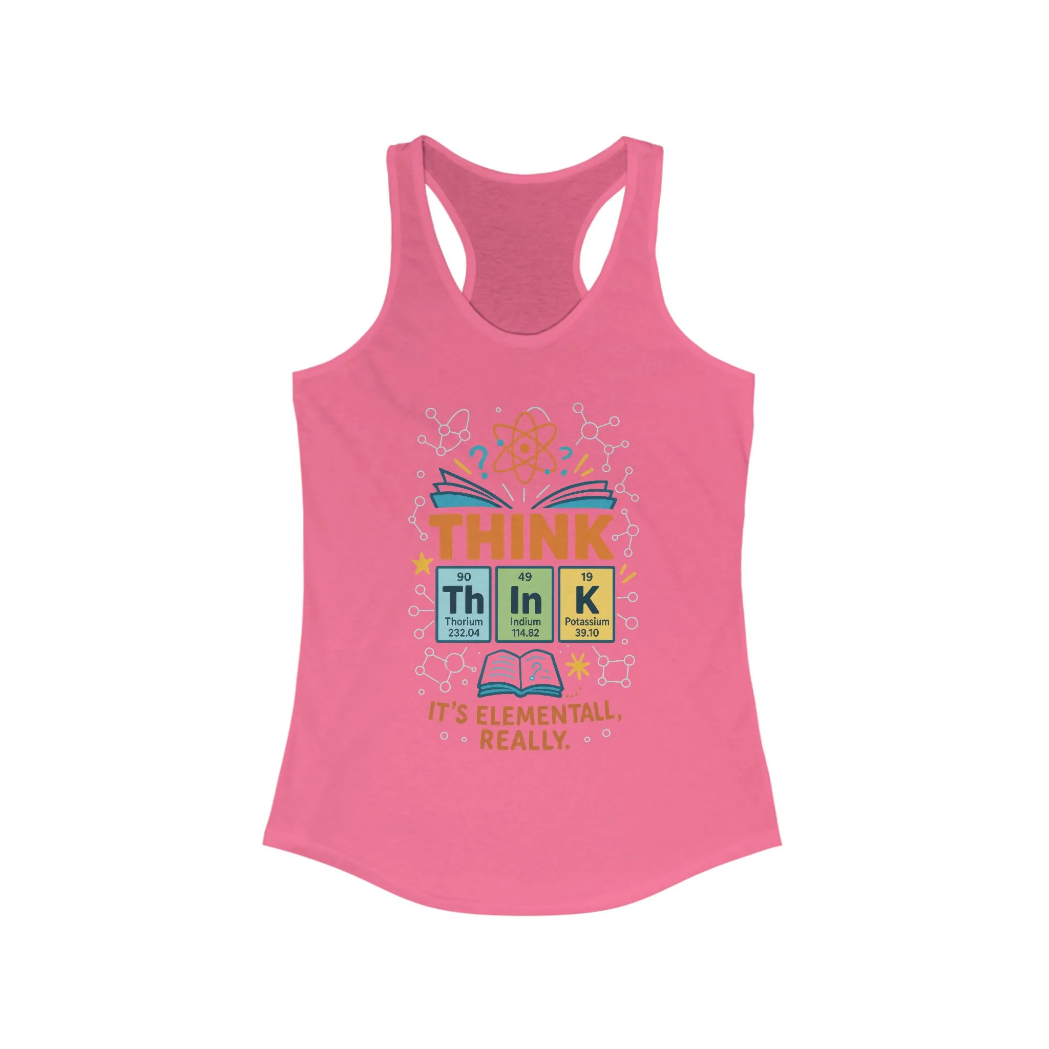 Think Tank Top for Women, Funny Science Shirt, Periodic Table Chemistry Top, STEM Gift For Girls, Science-Inspired Womens Racerback Tank - Image 15