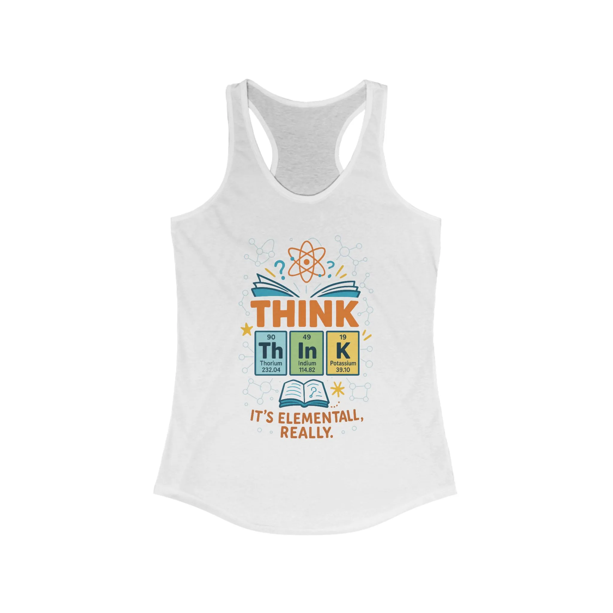 Think Tank Top for Women, Funny Science Shirt, Periodic Table Chemistry Top, STEM Gift For Girls, Science-Inspired Womens Racerback Tank - Image 19