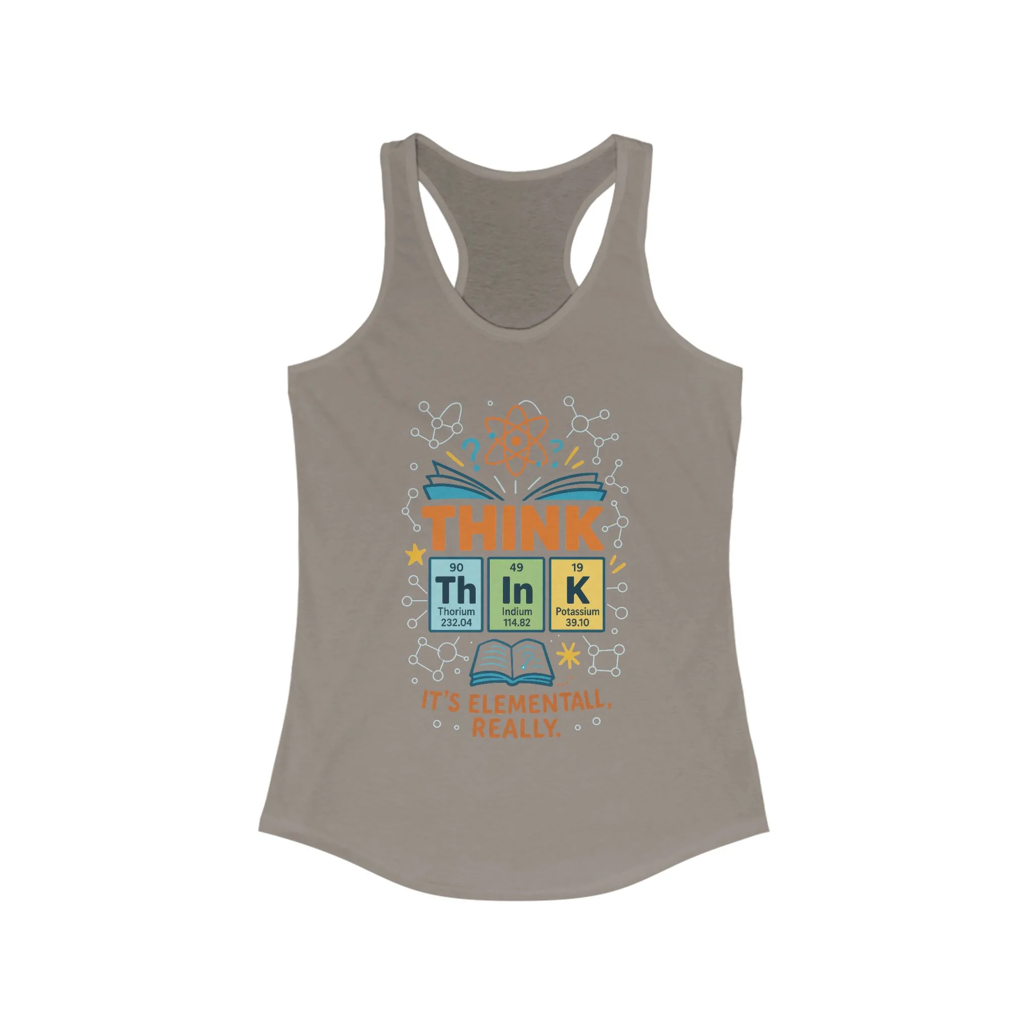 Think Tank Top for Women, Funny Science Shirt, Periodic Table Chemistry Top, STEM Gift For Girls, Science-Inspired Womens Racerback Tank - Image 23