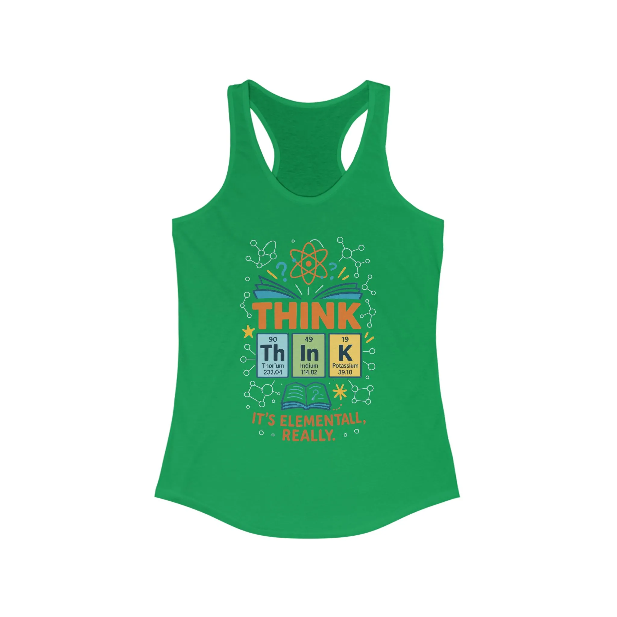 Think Tank Top for Women, Funny Science Shirt, Periodic Table Chemistry Top, STEM Gift For Girls, Science-Inspired Womens Racerback Tank - Image 25