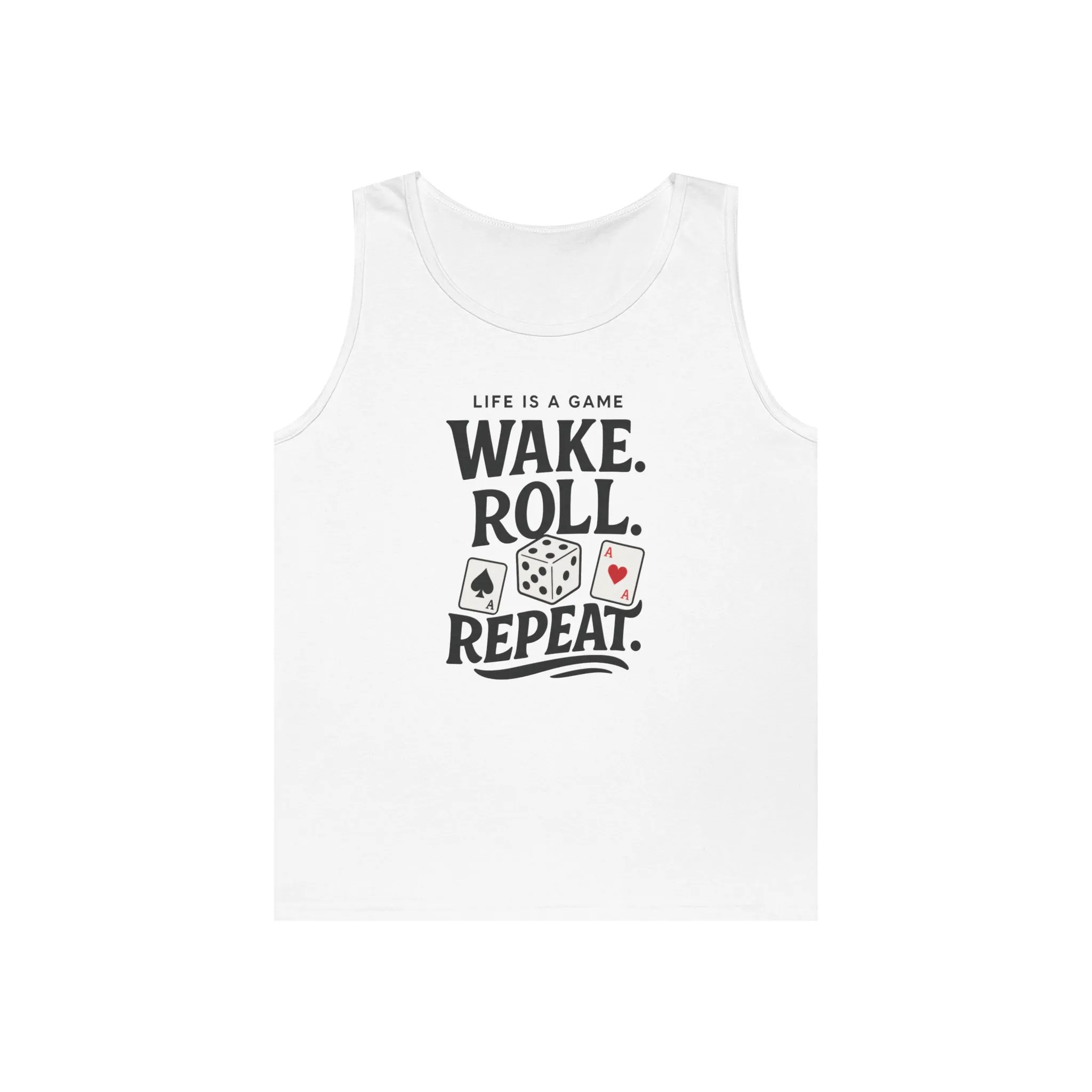 Game Themed Tank Top, Casual Tee, Gift for Gamers, Fun Workout Top, Funny Dice & Cards Shirt, Unisex Gambling Gift - Image 4