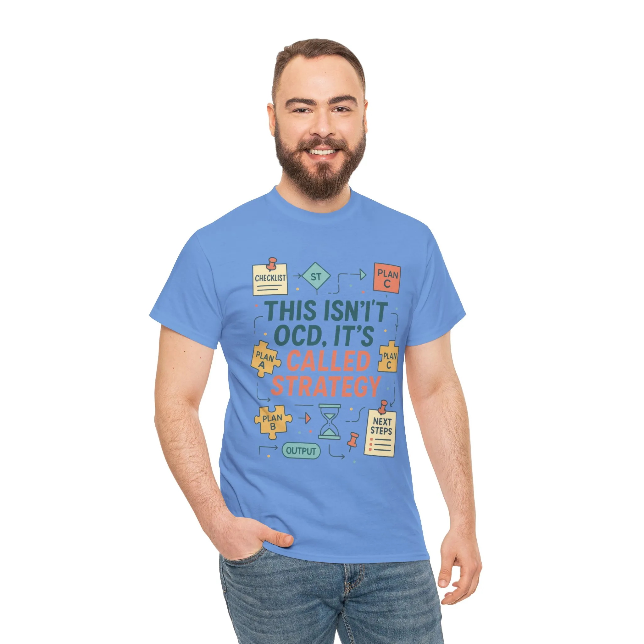 Funny Mens Strategy T-Shirt, This Isnt OCD Its Called Strategy , Planner Humor Tee for Him, OCD Joke Shirt, Gift for Strategists - Image 11
