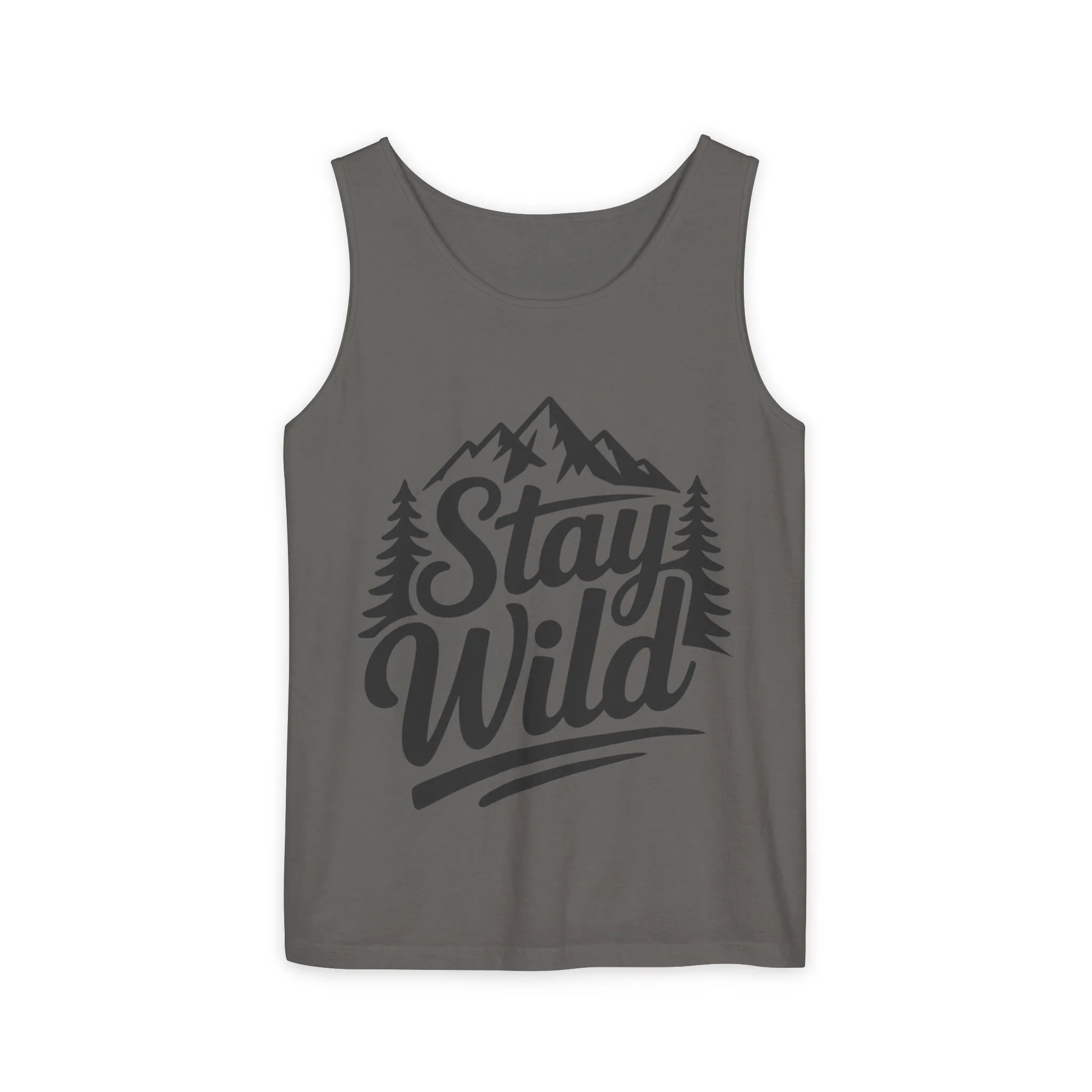 Stay Wild Garment-Dyed Mens Tank Top, Boho Summer Top, Adventure Shirt, Nature Lover Apparel, Gift for Hikers, Outdoor Clothing - Image 10