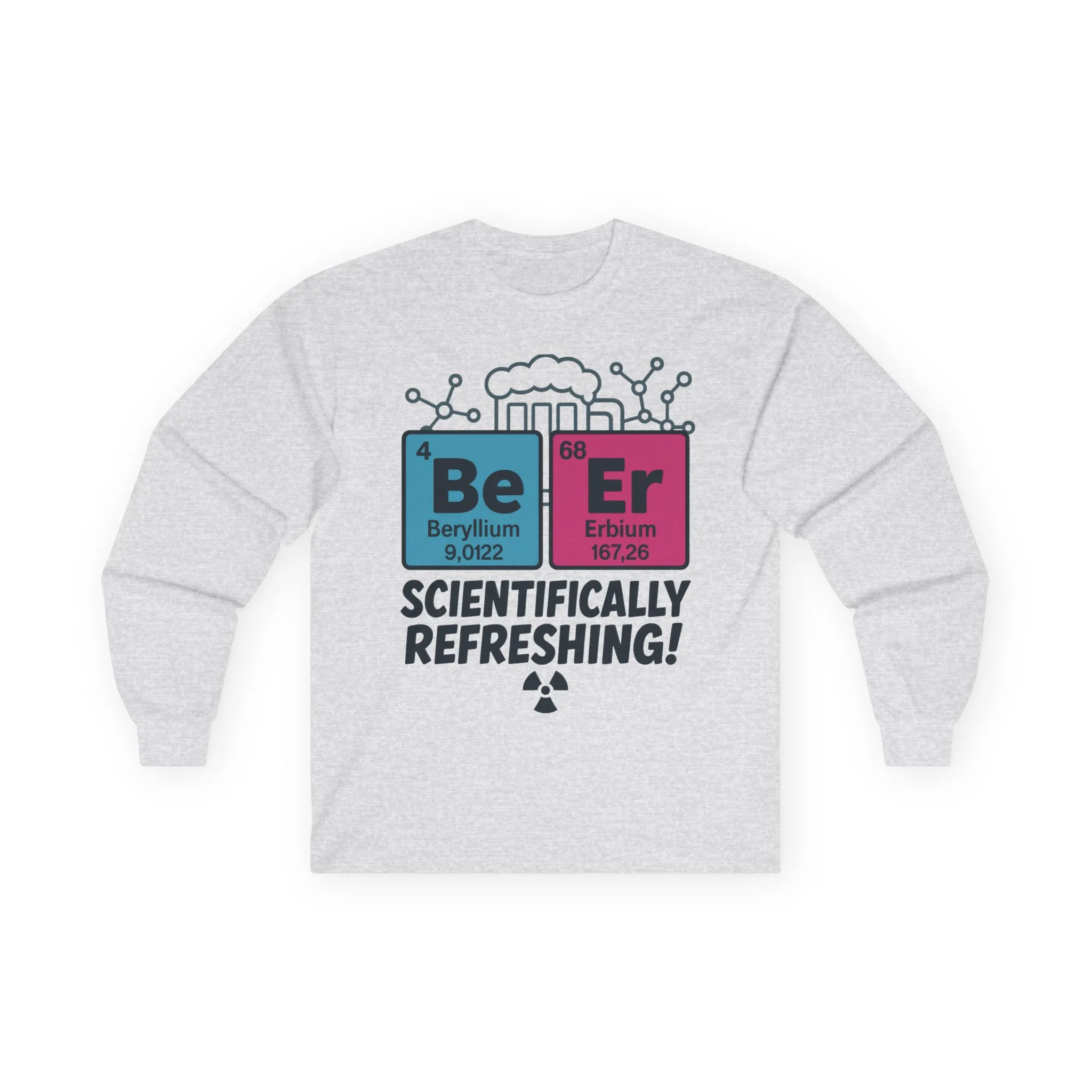 Chemistry Science Mens Long Sleeve Tee, Funny Science Shirt, Gift for Geeks, Beer Lover Top, Unique Birthday Present