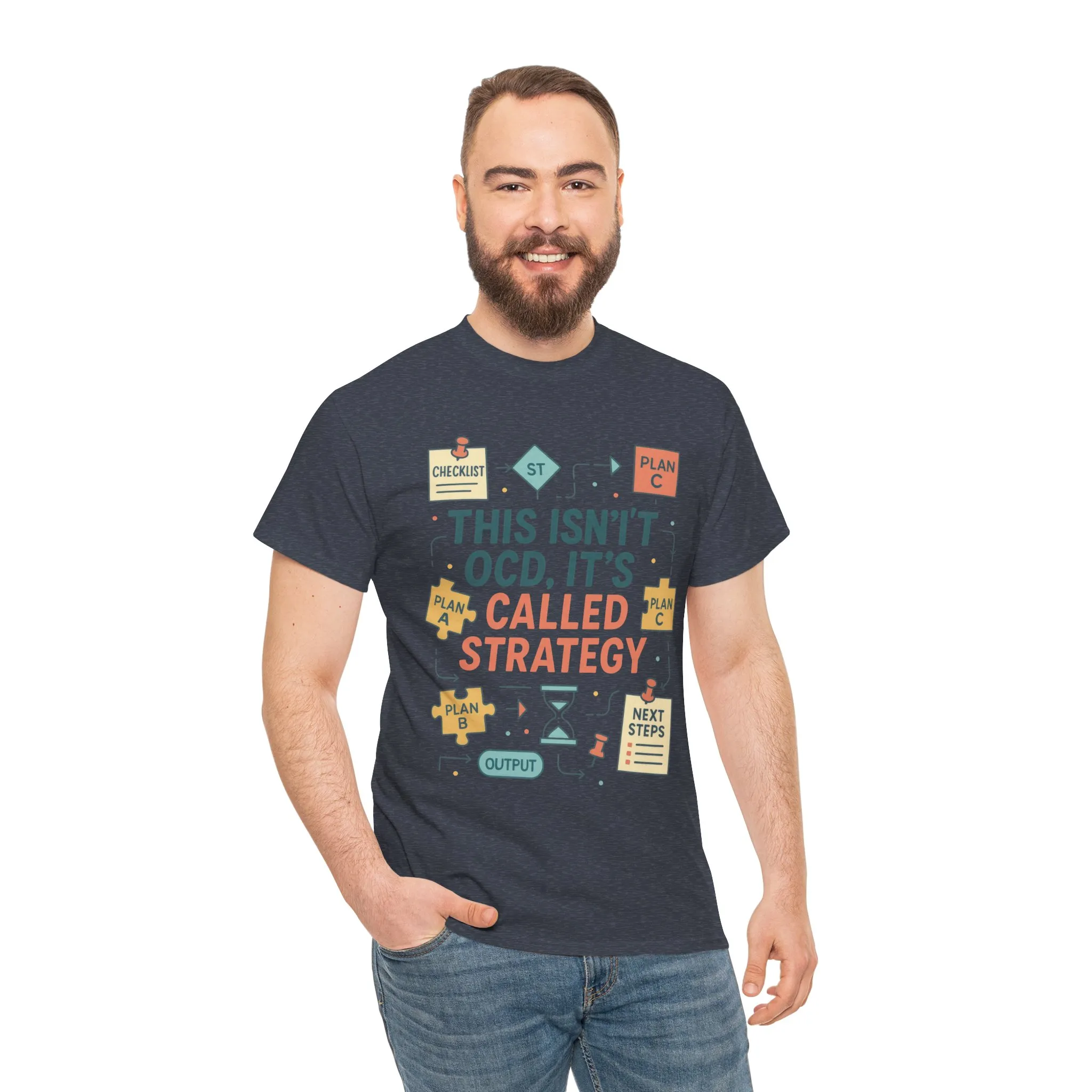 Funny Mens Strategy T-Shirt, This Isnt OCD Its Called Strategy , Planner Humor Tee for Him, OCD Joke Shirt, Gift for Strategists - Image 35