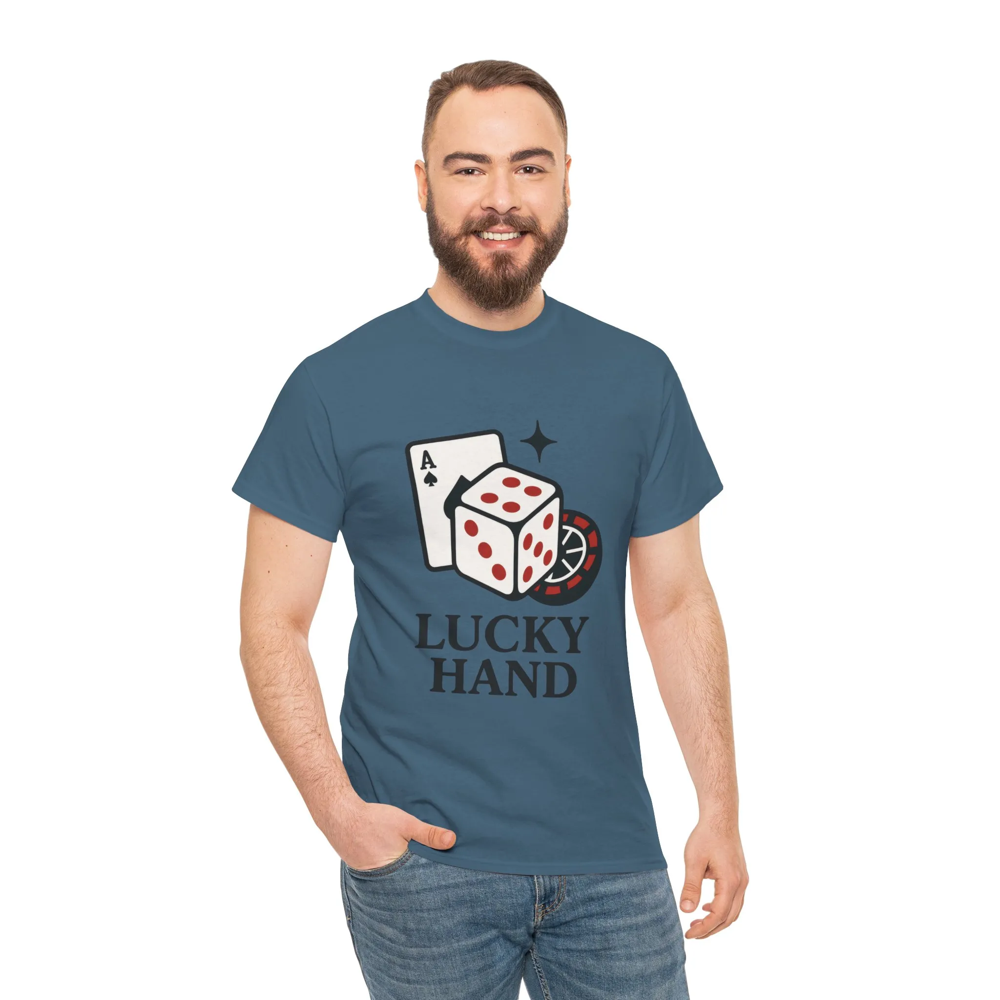 Lucky Hand Unisex Heavy Cotton Tee, Gambling Shirt, Casino Wear, Good Luck Gift, Poker T-Shirt, Casual Vintage Style - Image 33