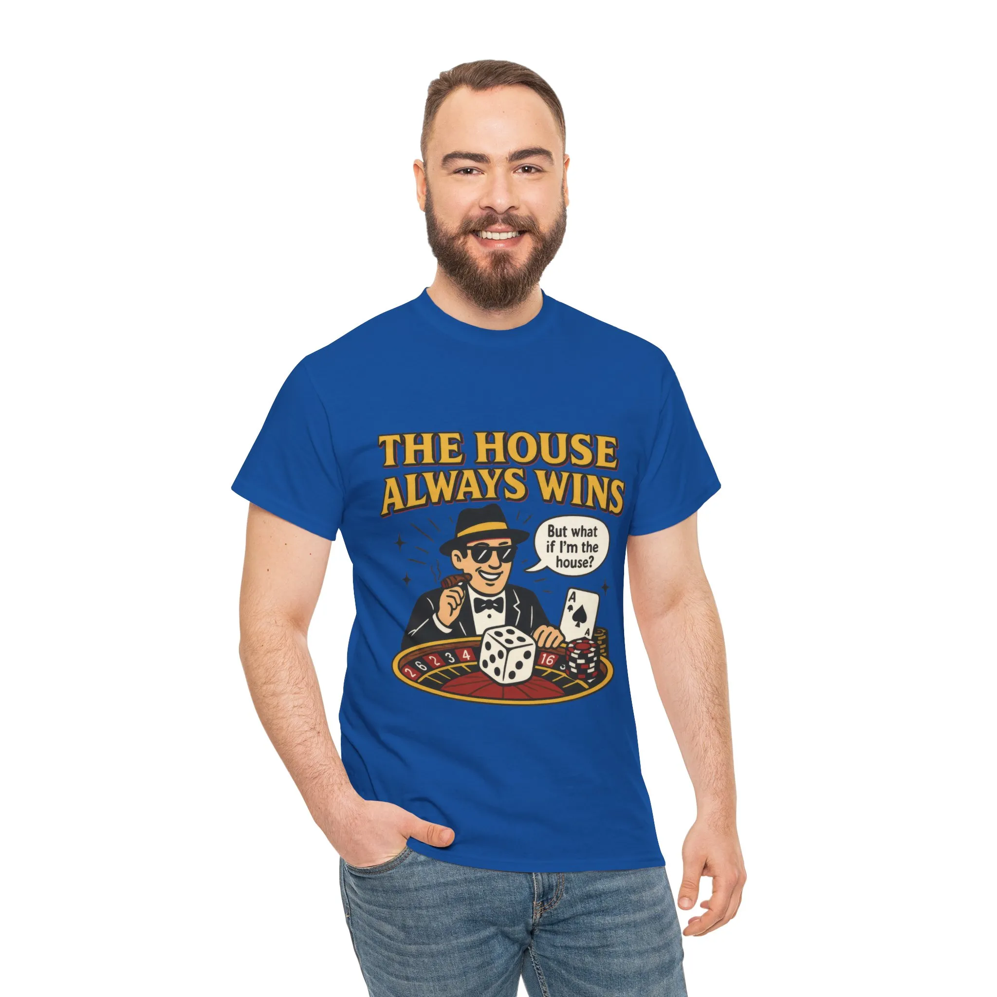 Vintage Casino Humor Unisex Tee, Funny Gambling Shirt, Gift for Gamblers, House Always Wins T-Shirt, Vegas Style Gift, Casino Quote Tee - Image 20