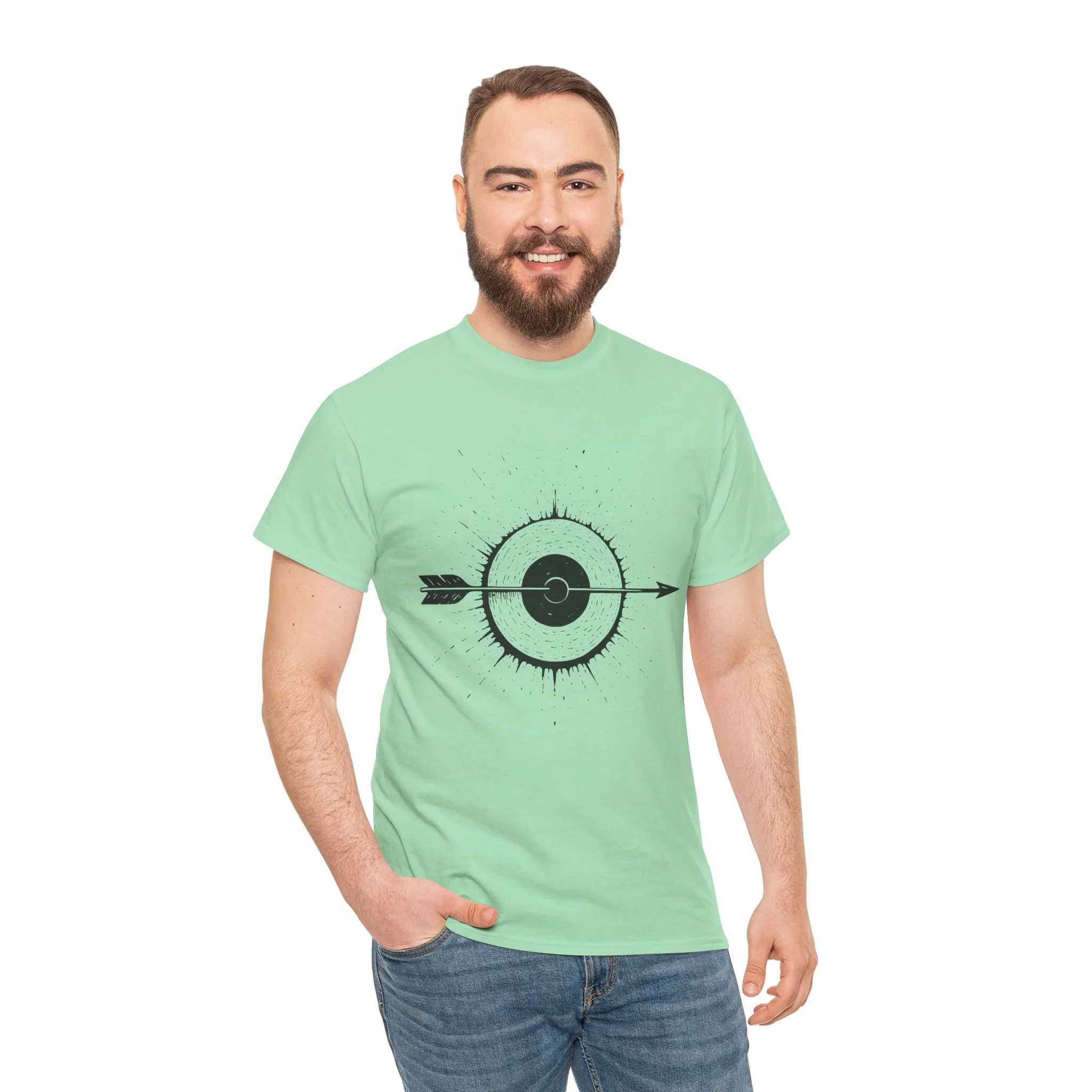 Artistic Arrow Graphic Unisex Cotton Tee, Motivational Shirt, Casual Wear, Gift for Him/Her, Trendy Fashion - Image 20