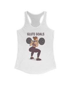 Glute Goals Workout Tank, Fitness Apparel for Women, Gym Top, Activewear, Motivational Exercise Shirt, Womens Squat Gym Shirt, Fit Girl Gift