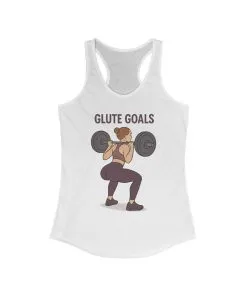Glute Goals Workout Tank, Fitness Apparel for Women, Gym Top, Activewear, Motivational Exercise Shirt, Womens Squat Gym Shirt, Fit Girl Gift