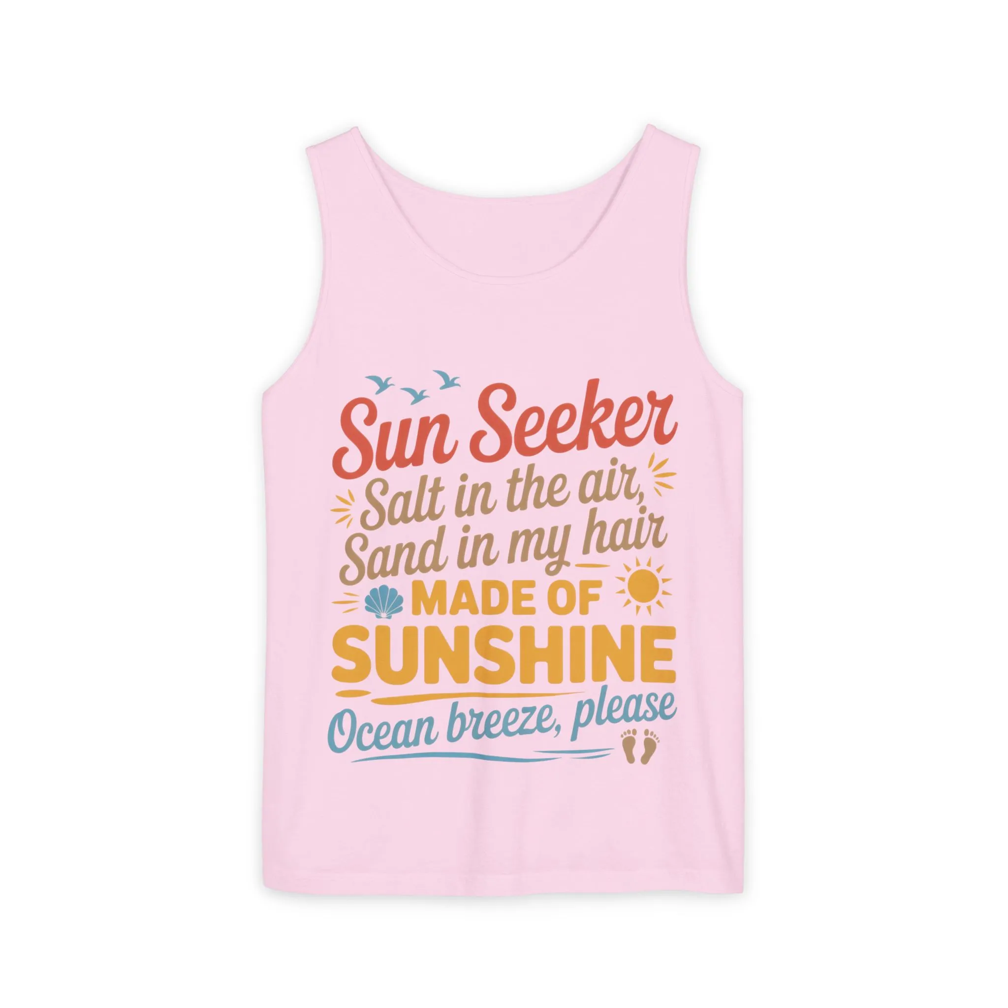 Sun Seeker Summer Quote Tank Top, Made of Sunshine Beach Vibes Tee, Ocean Breeze Please Tank Top for Women, Salt in the Air Sand Top - Image 34