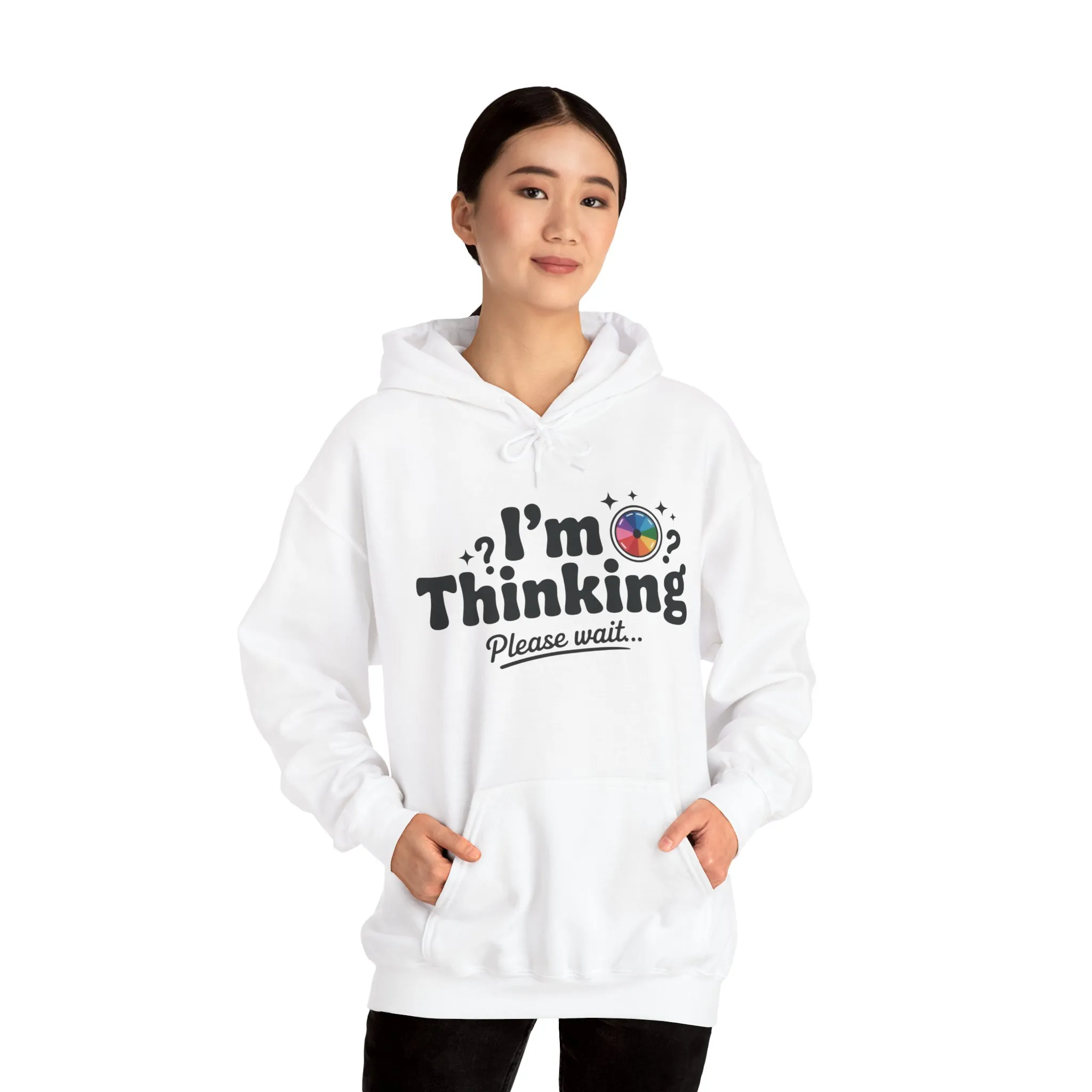 Playful Thinking Womens Hooded Sweatshirt, Womens Hoodie, Brainstorming Buddy, Thoughtful Gift, Cute Geeky Gift for Introverts, Programmers - Image 5