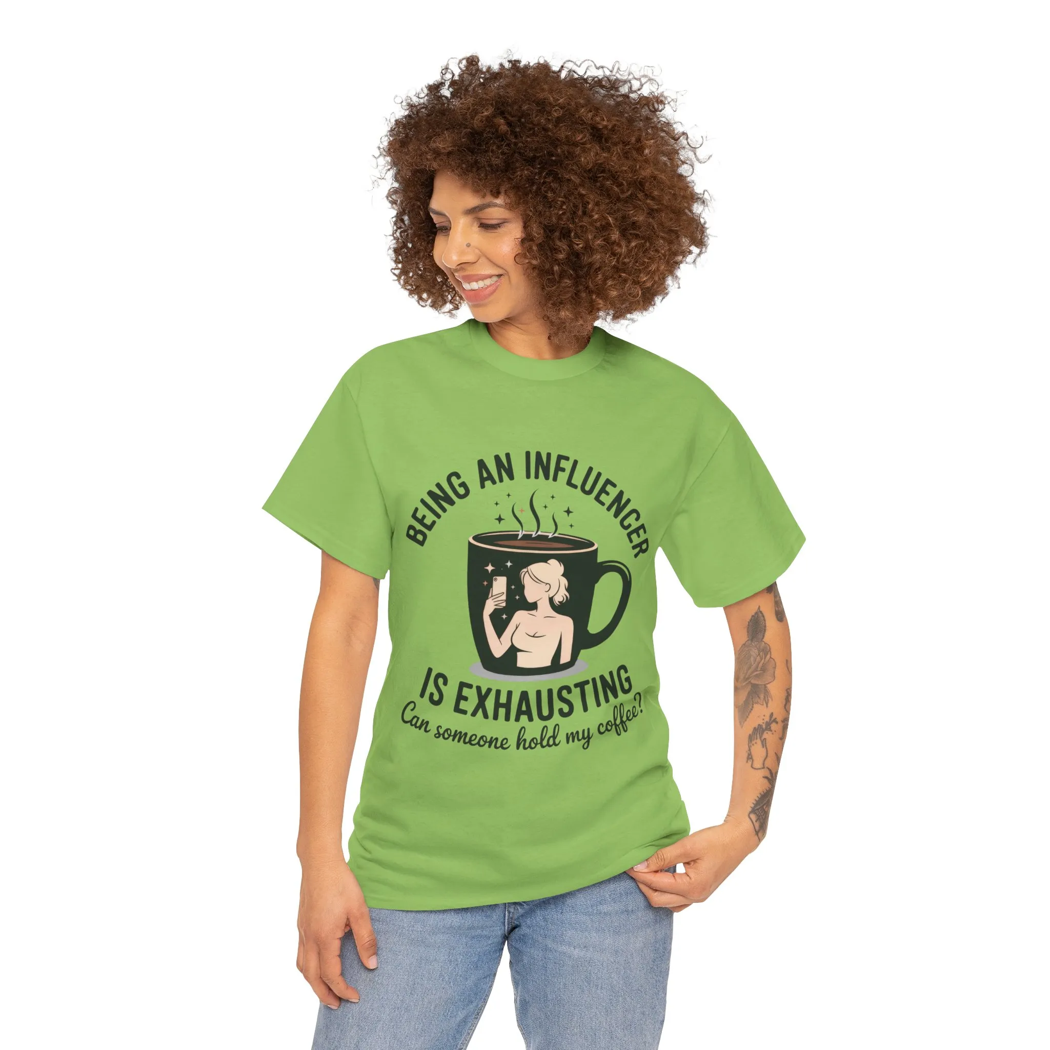 Social Media Humor Tee, Funny Influencers Womens T-Shirt, Content Creators, instagram girl top, tiktok fashion, Perfect for Coffee Lovers - Image 32