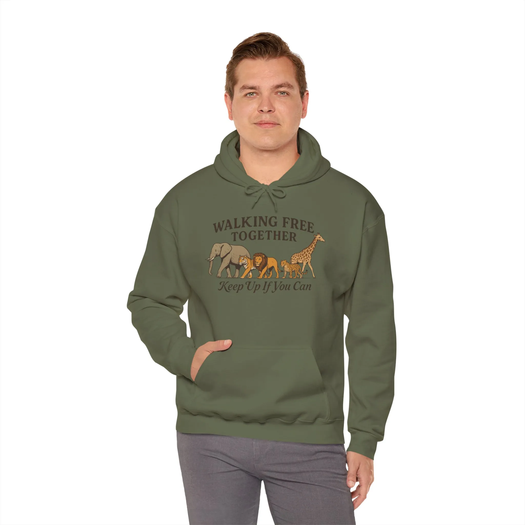 Spirit of the Wild Lion Mens Hoodie - Vacation Mode Funny Jungle King Graphic Pullover for Men, Wildlife Lovers Gift, Cozy Nature Hoodie - Image 16