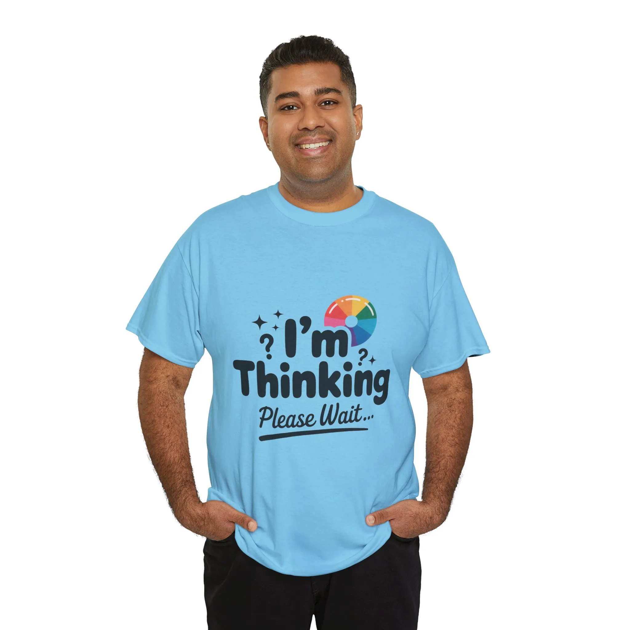 Funny - Im Thinking Please Wait - Mens T-Shirt, Cute Geeky Gift for Introverts, Programmers, Designers, Fun Humor Shirt, Gift for Adults - Image 24