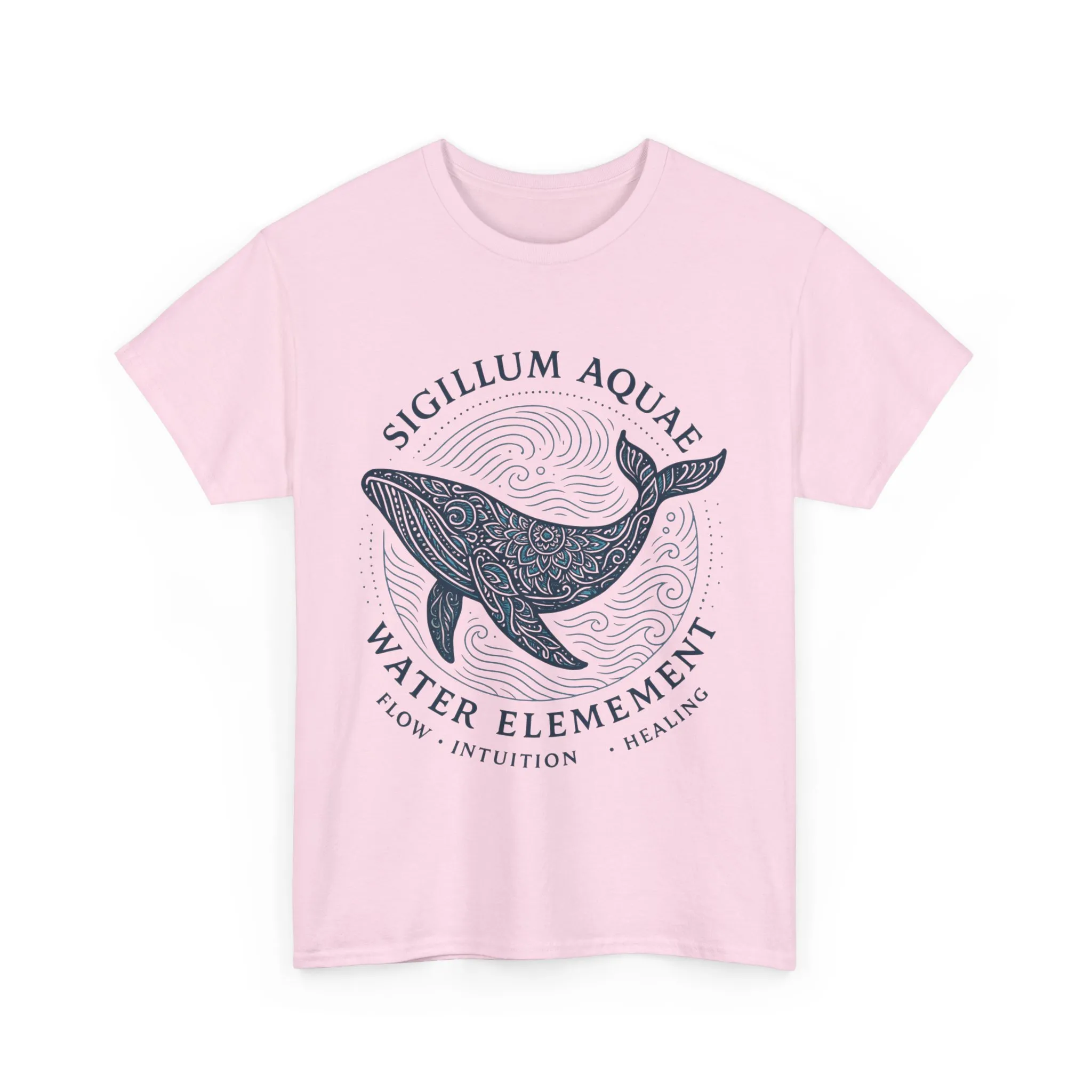 Water Element Whale Tee, Sigillum Aquae Symbol, Flow Intuition Healing, Spiritual Ocean Totem Tee, Nature Energy Shirt, Mindfulness Fashion - Image 33
