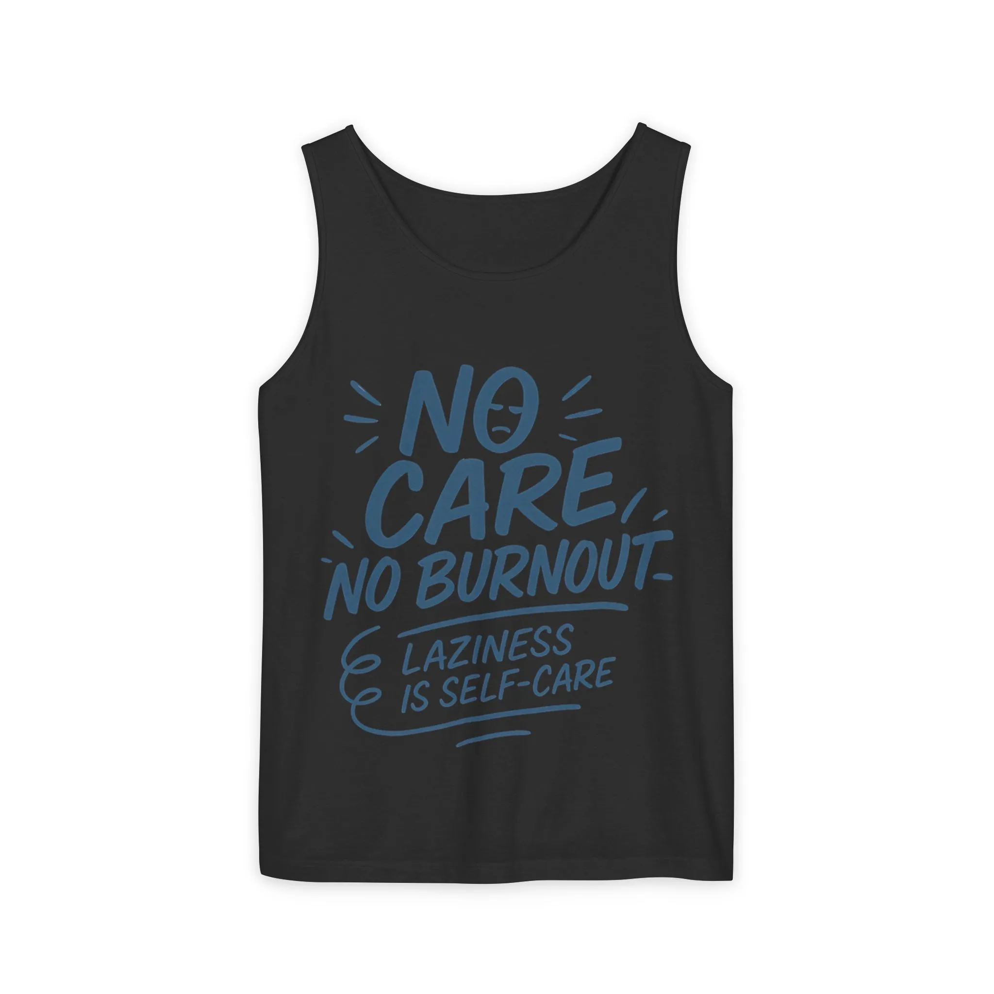 Mens Lazy Life Tank Top, No Care No Burnout Funny Quote, Workout Gym Sleeveless Shirt, Humor Gift for Him, Gift for Mental Health Awareness - Image 28
