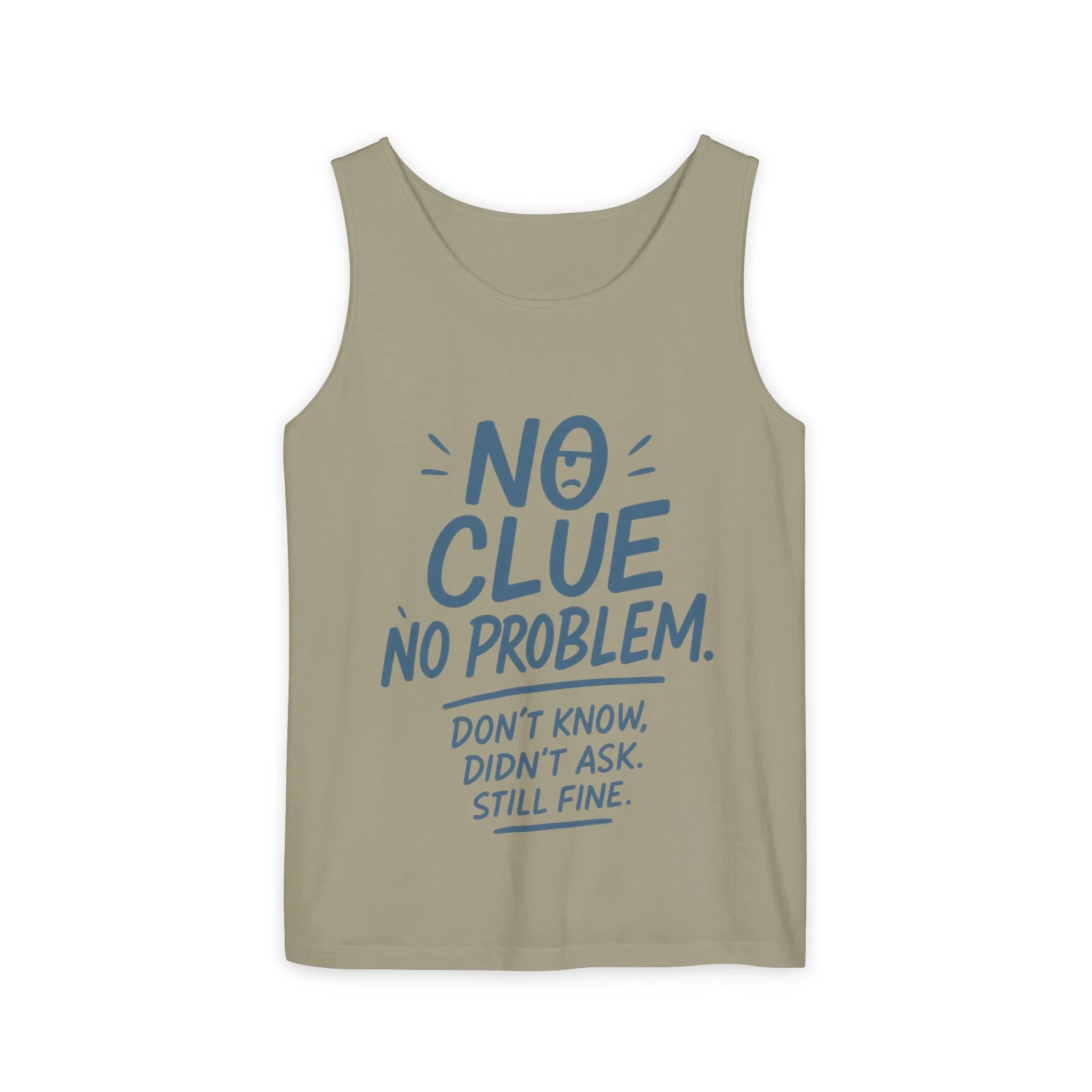 Funny No Clue Mens Tank Top, No Problem Quote, Dont Know Didnt Ask Slogan Tee, Workout Sleeveless Gym Shirt, Relaxed Fit Gift for Him - Image 7