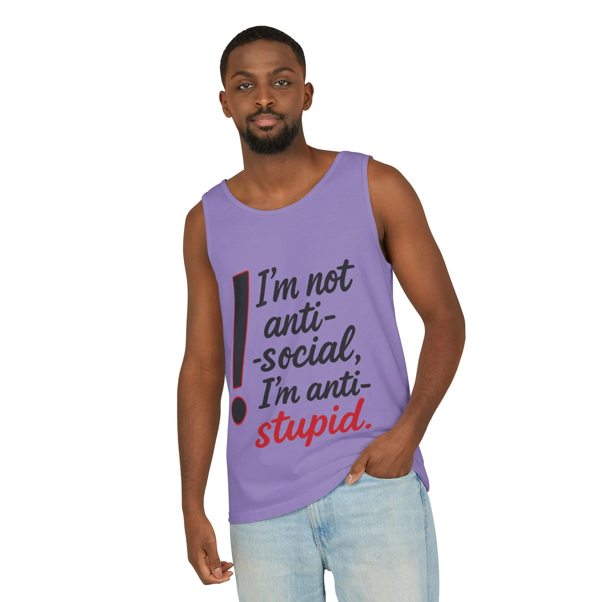 Anti-Social Womens Tank Top, Funny Graphic Summer Apparel, Beachwear, Humorous Womens Tee, Graphic Tee for Introverts & Thinkers - Image 26