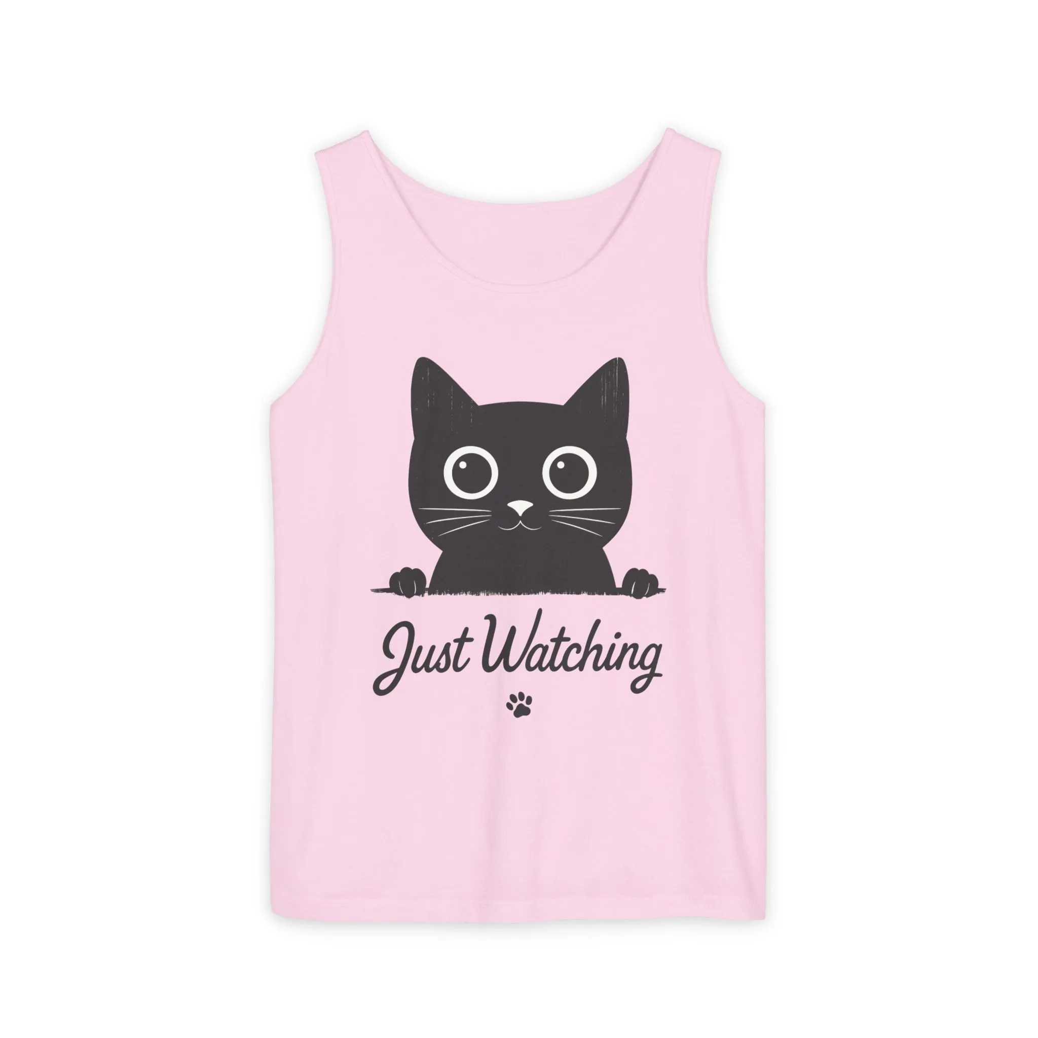 Just Watching Cat Womens Tank Top - Cute Black Kitty Sleeveless Shirt - Funny Summer Cat Lover Gift, Summer Beach Wear, Pet Themed Apparel - Image 17