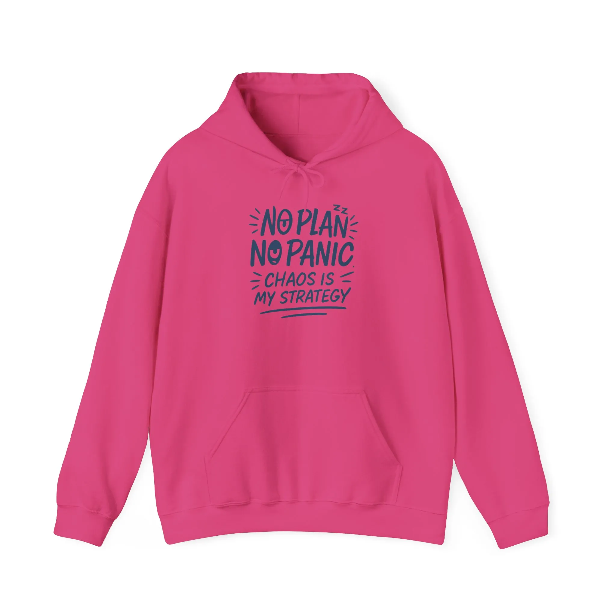 Chaos Is My Strategy Hooded Sweatshirt, Women's Pullover for Stress Relief, No Plan No Panic, Cute Winter Layering for Women, Humorous Gift - Image 33