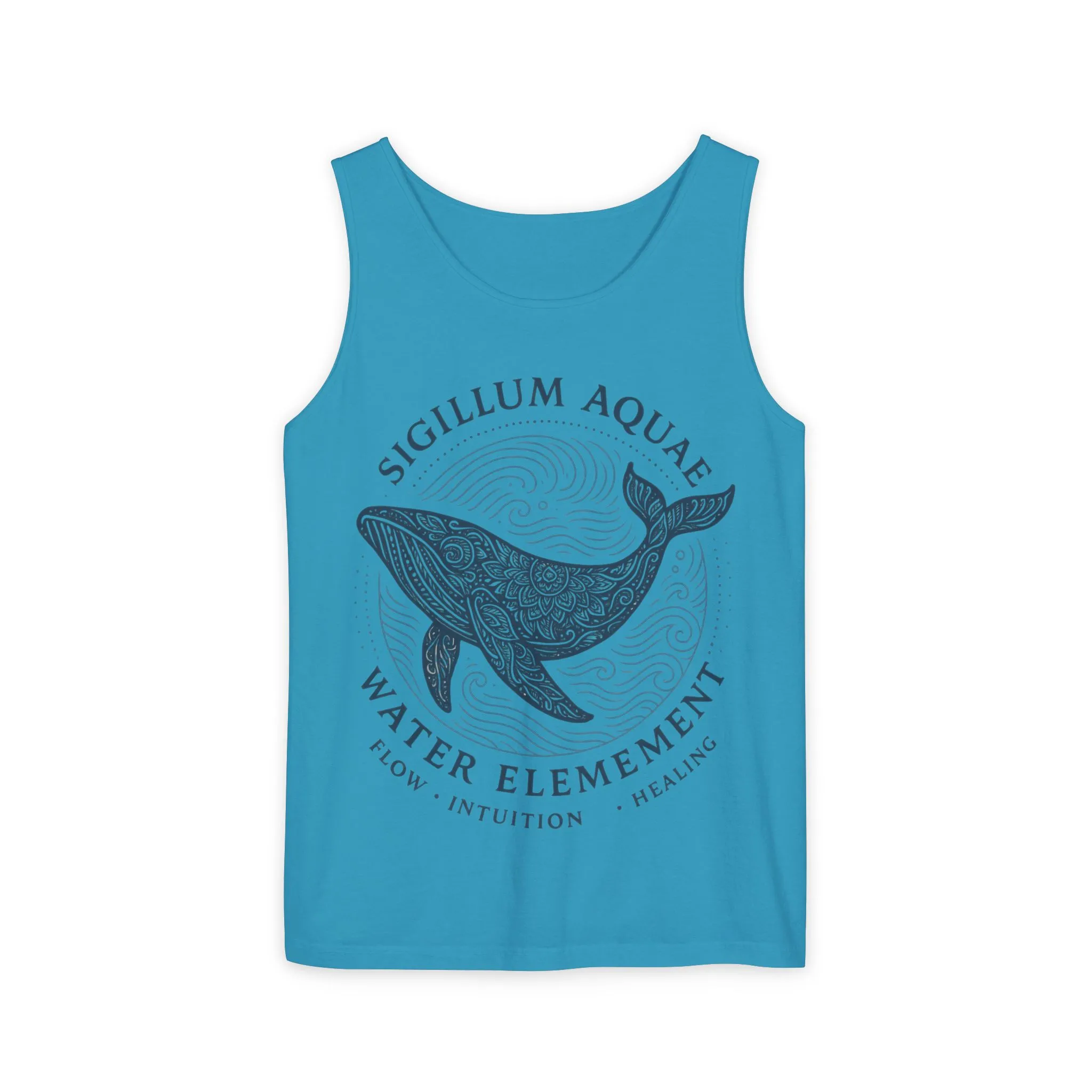 Water Element Whale Tank Top, Sigillum Aquae Symbol, Spiritual Ocean Totem Tee, Nature Energy Tee, Beachwear, Mindfulness Fashion - Image 16