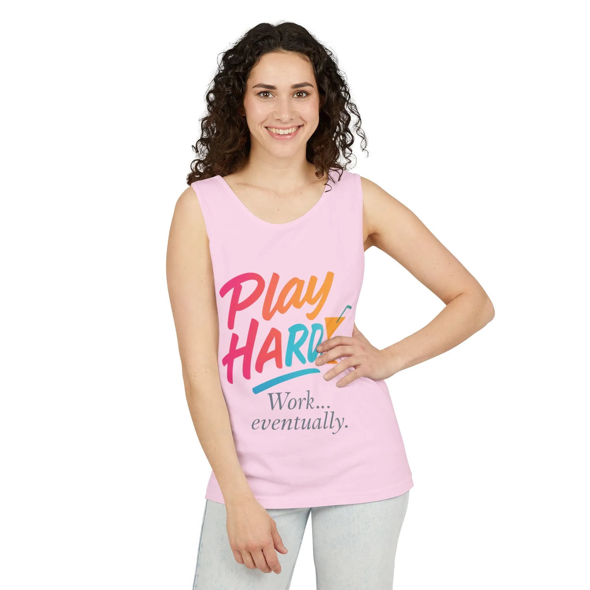 Play Hard Work Eventually Tank Top - Casual Summer Apparel, Womens Beachwear, Resort Wear, Gift for Friends, Vacation Essential - Image 18