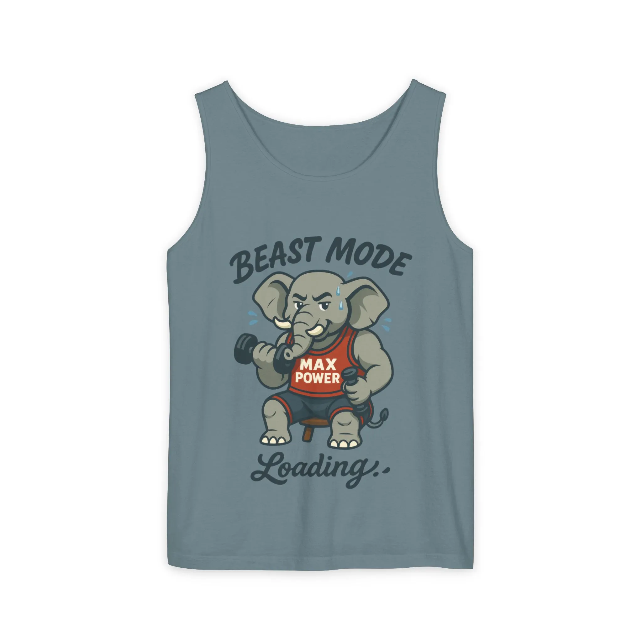 Beast Mode Elephant Gym Tank Top, Funny Workout Muscle Tank, Max Power Fitness Tank, Beast Mode Loading Mens Gym Top, Fitness Apparel - Image 17