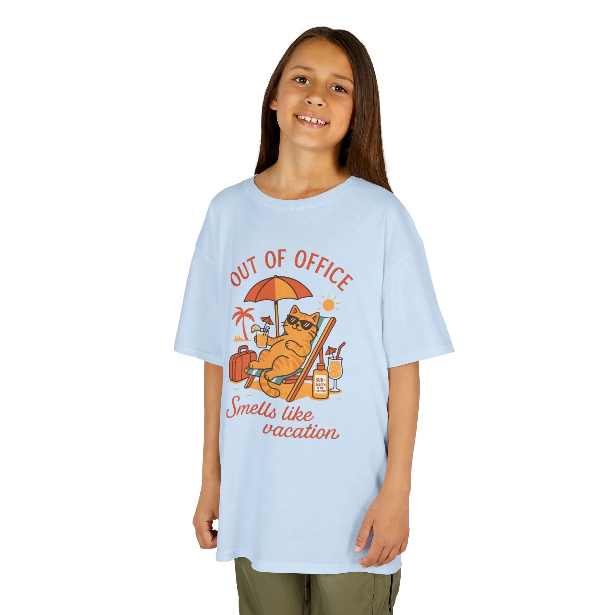 Funny Cat Vacation T-Shirt for Kids, Out of Office Beach Shirt, Summer Holiday Tee, Summer Fun, Beachwear, Travel Tee, Gift for Kids - Image 14