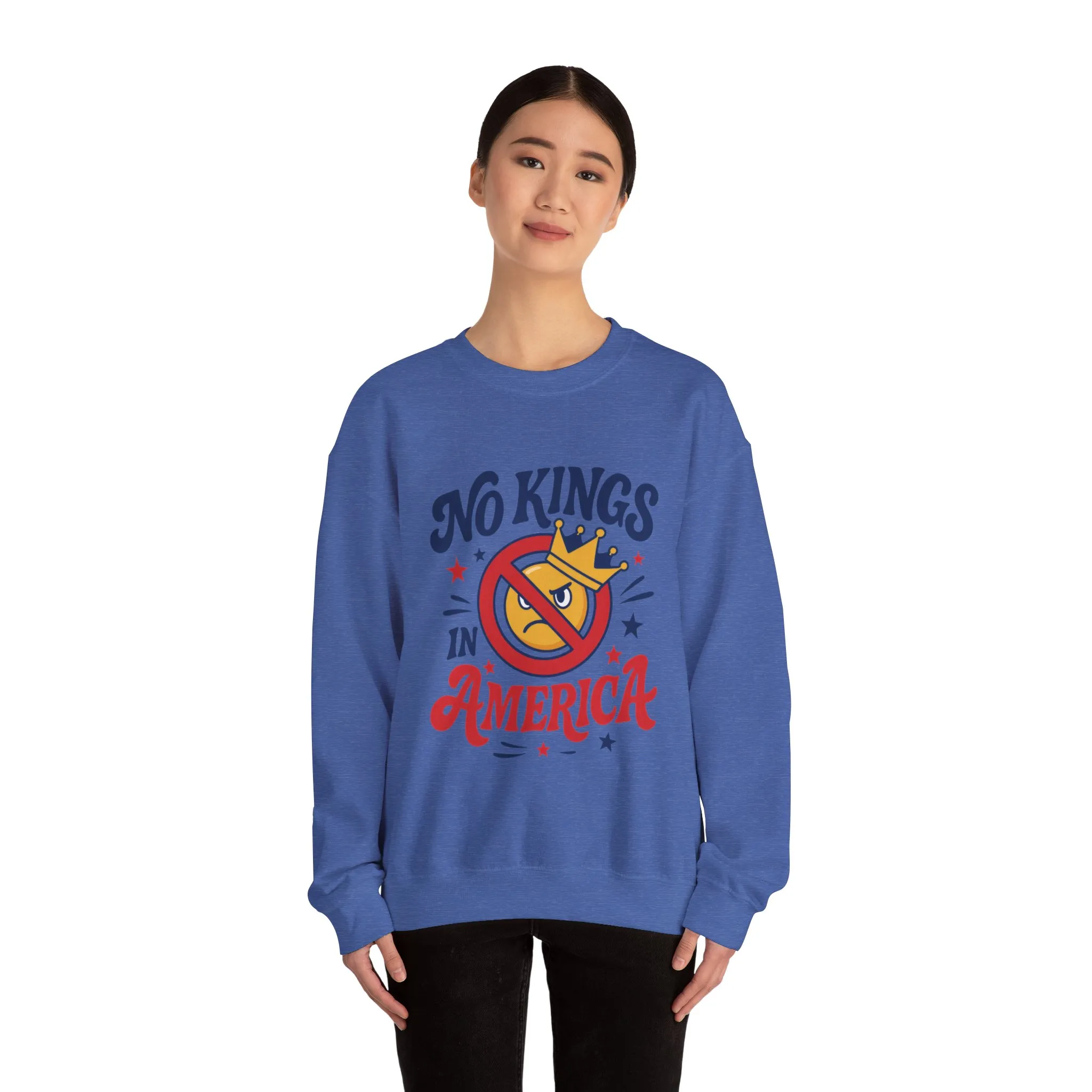No Kings in America Sweatshirt - Funny Patriotic Anti Monarchy Pullover - USA Independence Sweater, Political Apparel, Gift for Activists - Image 21