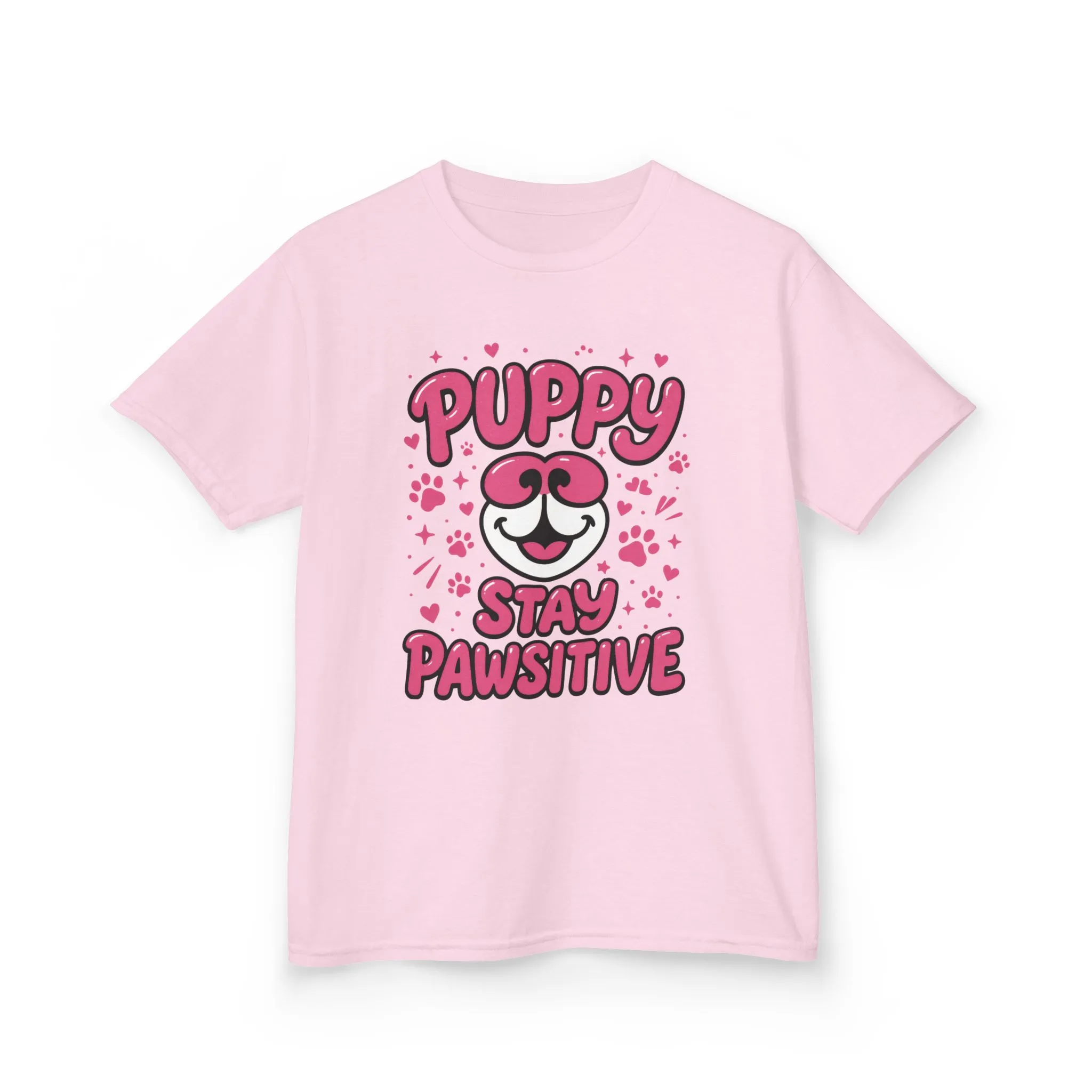 Puppy Stay Pawsitive Youth T-Shirt - Cute Positive Dog Shirt for Teens - Fun Puppy Paw Graphic Kids Tee, Kids Gift, Pet Lover Shirt - Image 19