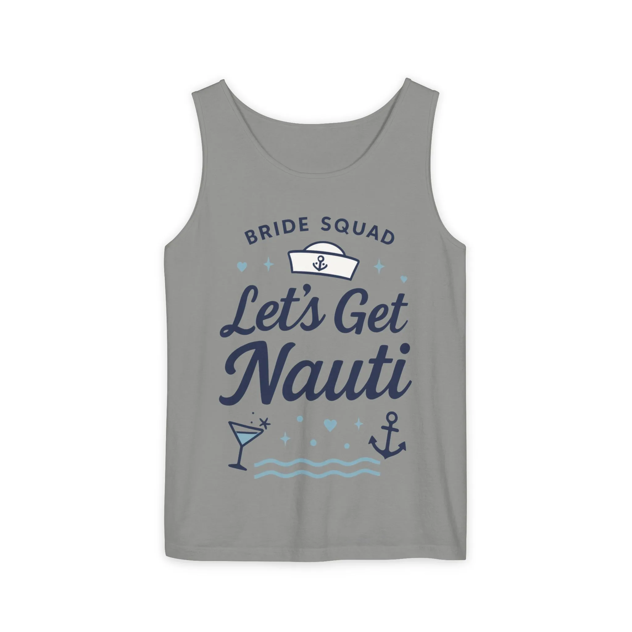 Lets Get Nauti Tank Top, Nautical Bachelorette Party Tee, Bride Squad Gift, Bridesmaid Hen Party Top, Fun Nautical Wedding Shirt - Image 13