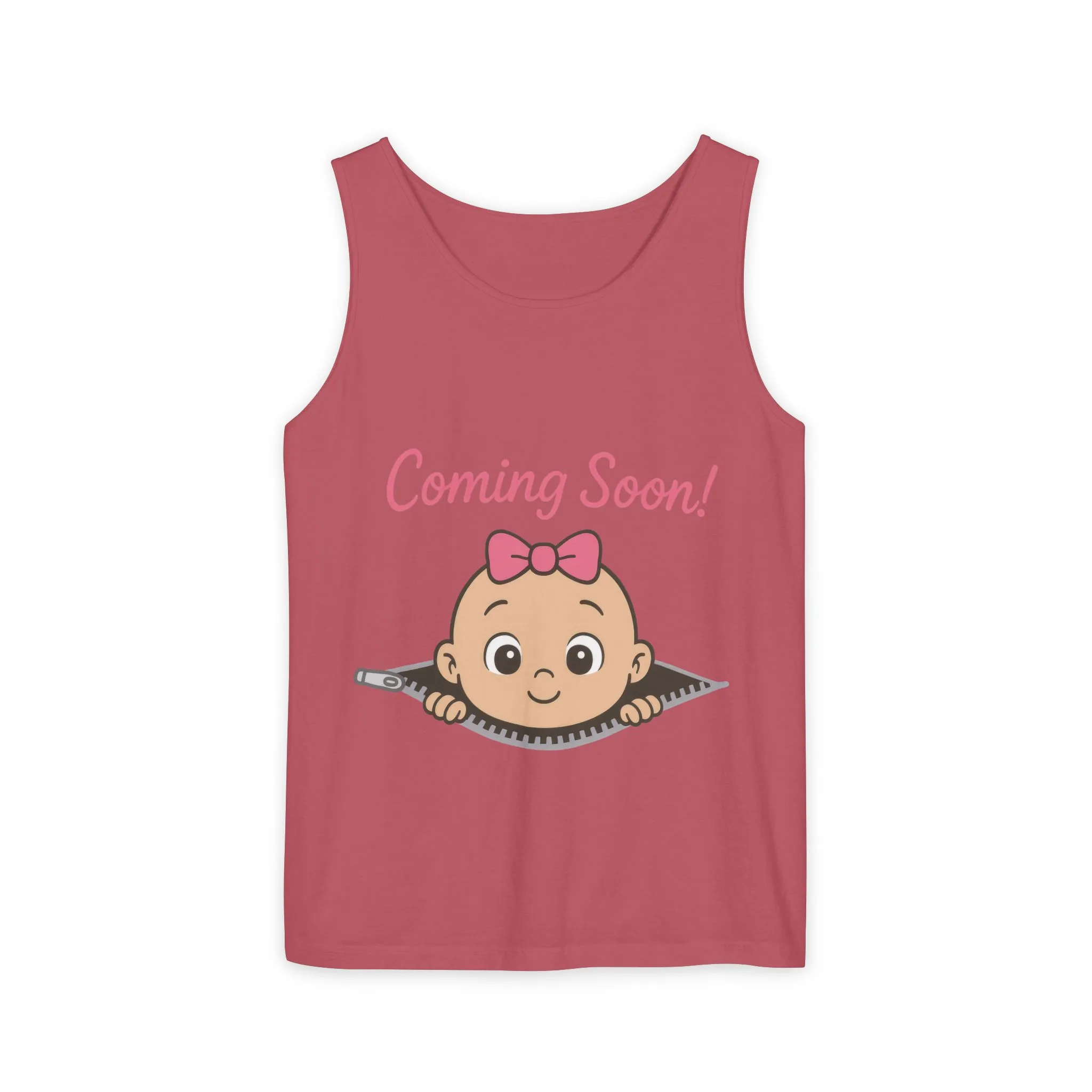 Coming Soon Maternity Tank Top, Cute Baby Girl Pregnancy Announcement Shirt, Expecting Mom Gift, Gender Reveal Tee, Baby Shower Gift - Image 29