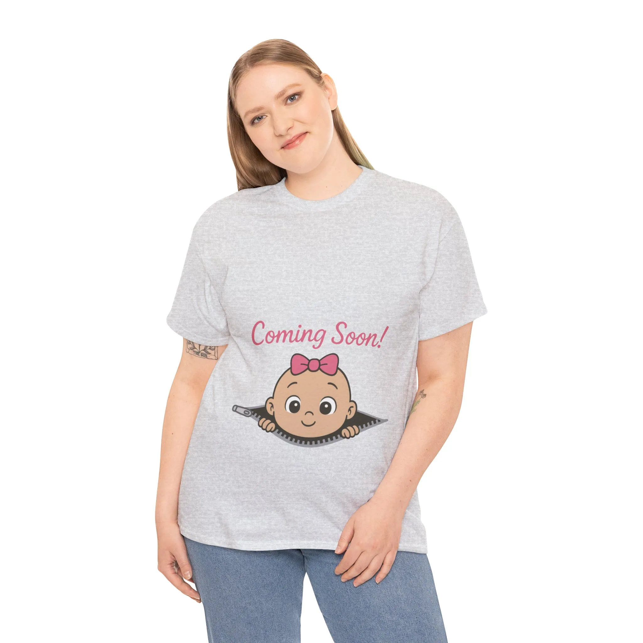 Coming Soon Maternity T-Shirt, Cute Baby Girl Pregnancy Announcement Shirt, Expecting Mom Gift, Gender Reveal Tee, Baby Shower Gift - Image 9