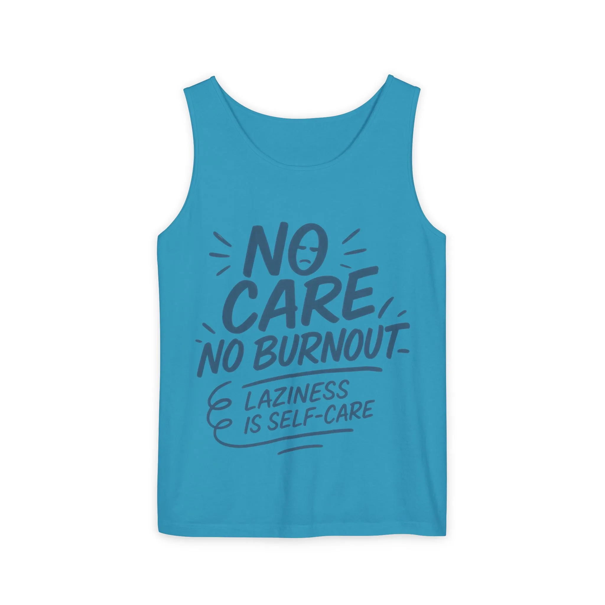 Mens Lazy Life Tank Top, No Care No Burnout Funny Quote, Workout Gym Sleeveless Shirt, Humor Gift for Him, Gift for Mental Health Awareness - Image 16
