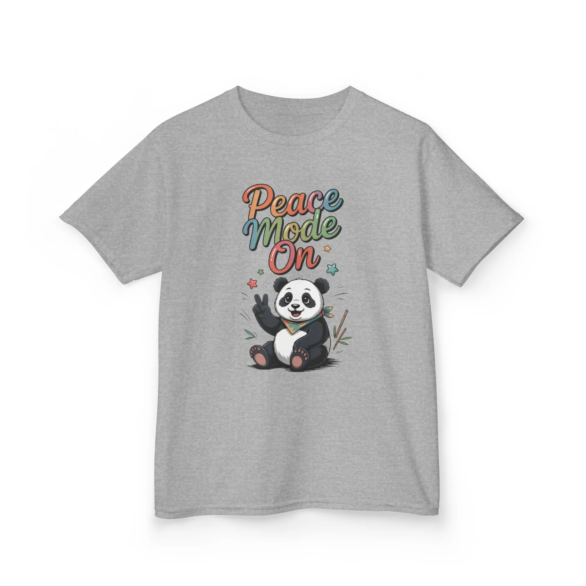 Peace Mode On Kids Tee, Cute Panda Shirt, Fun Gift for Children, Peace-Themed Apparel, Perfect for Birthdays, Casual Wear - Image 4