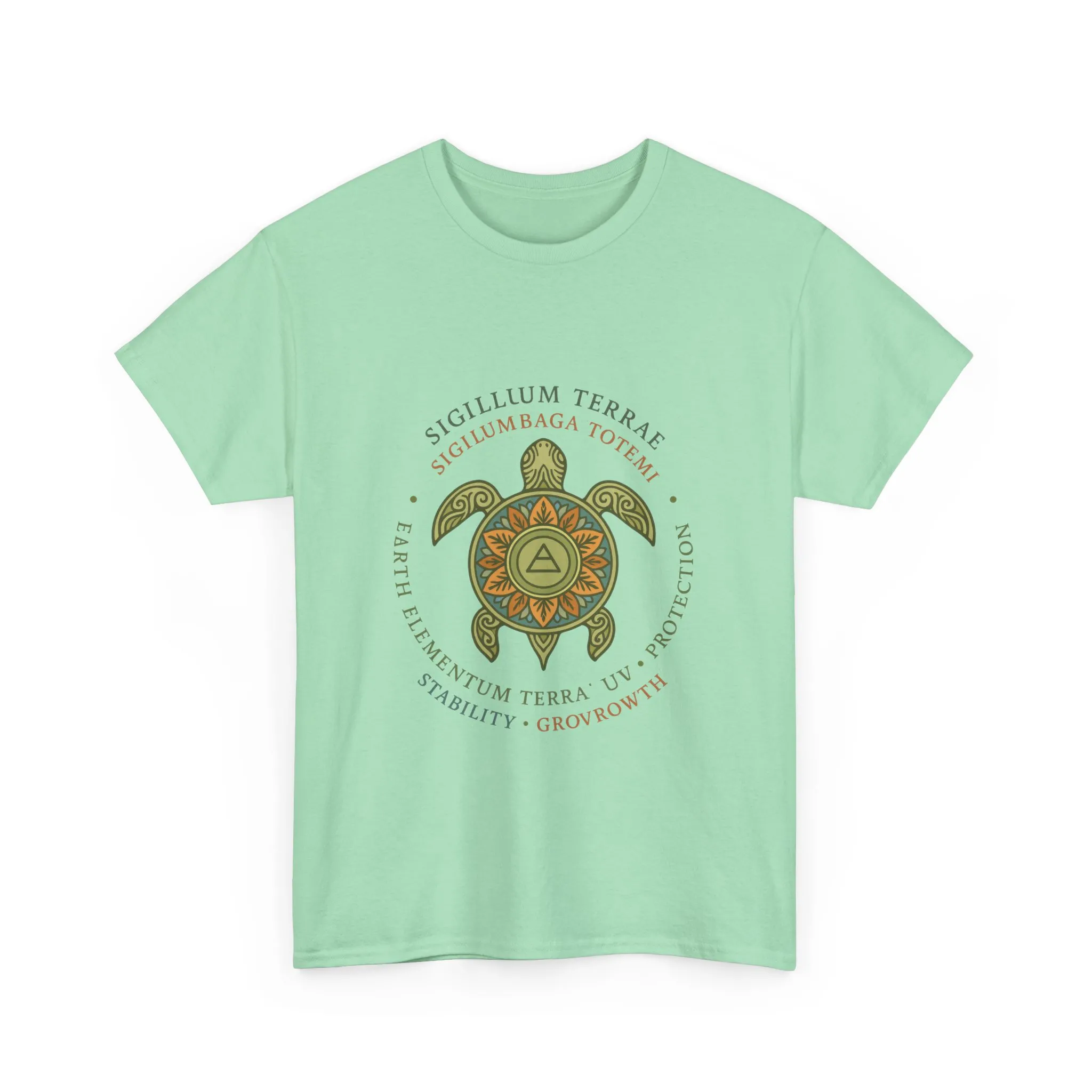 Earth Totem Turtle Unisex T-Shirt, Sigillum Terrae Symbol, Elemental Growth Unisex Tee, Spiritual UV Protection Shirt, Nature Symbol Gift - Image 17