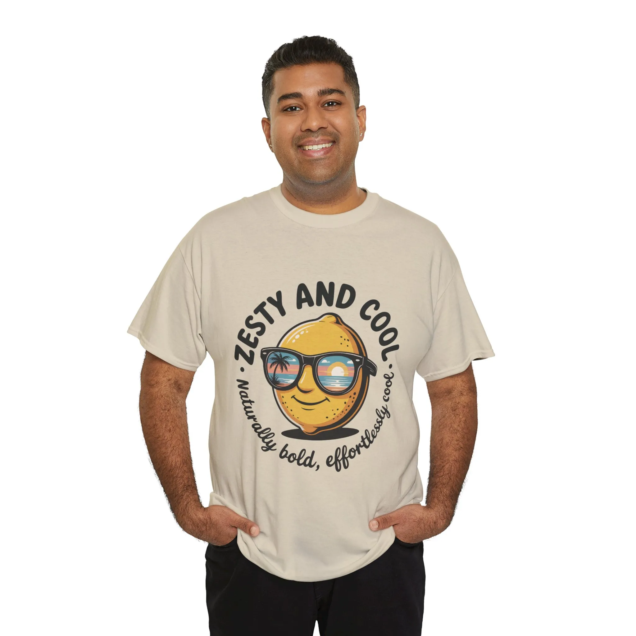 Zesty and Cool Mens Tee, Stylish Casual Shirt, Summer Outing Apparel, Fun Gift for Friends, Lemon Graphic T-Shirt, Birthday Present Idea - Image 9