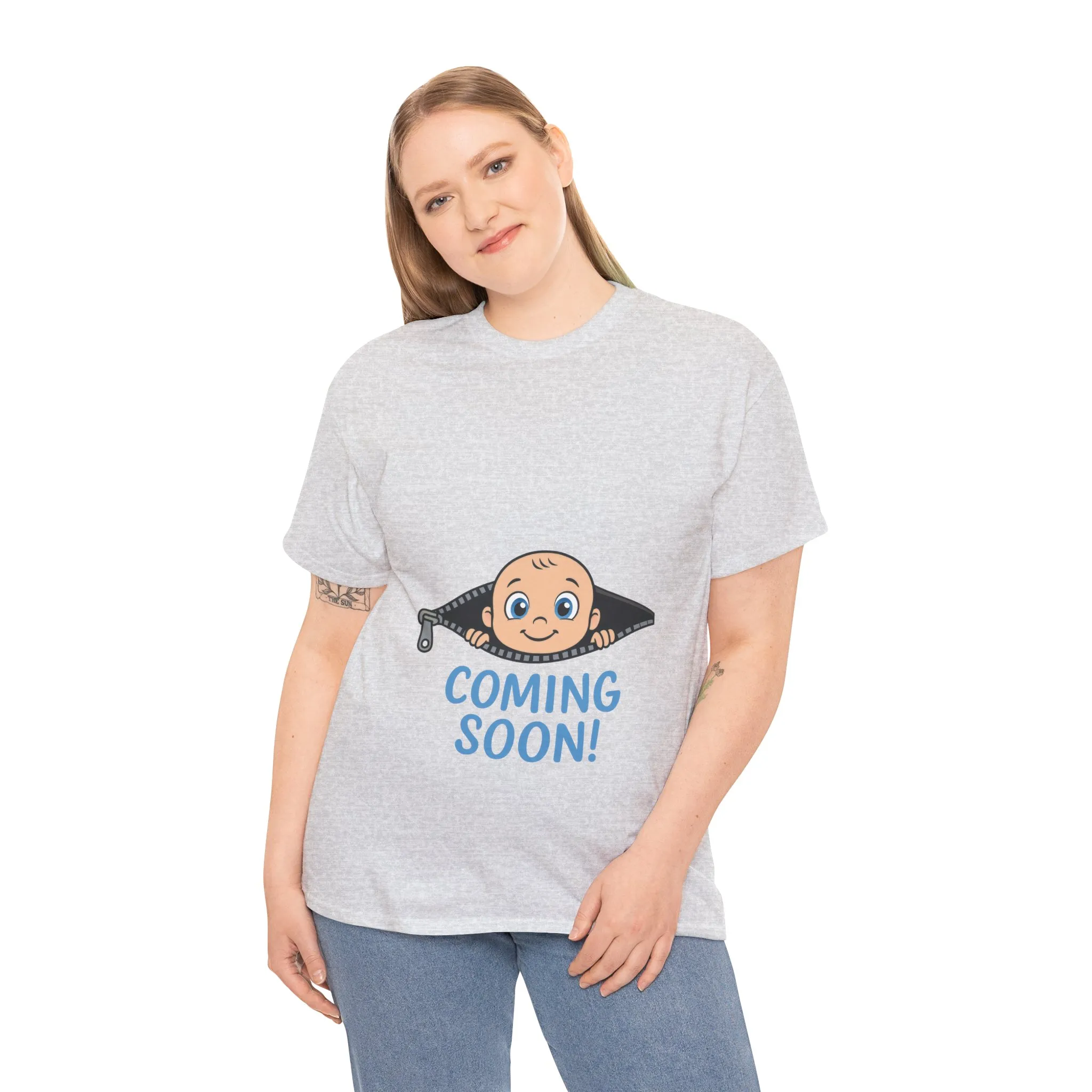 Coming Soon Maternity T-Shirt, Cute Baby Boy Pregnancy Announcement Shirt, Funny Expecting Mom Gift, Gender Reveal Tee, Baby Shower Top - Image 9