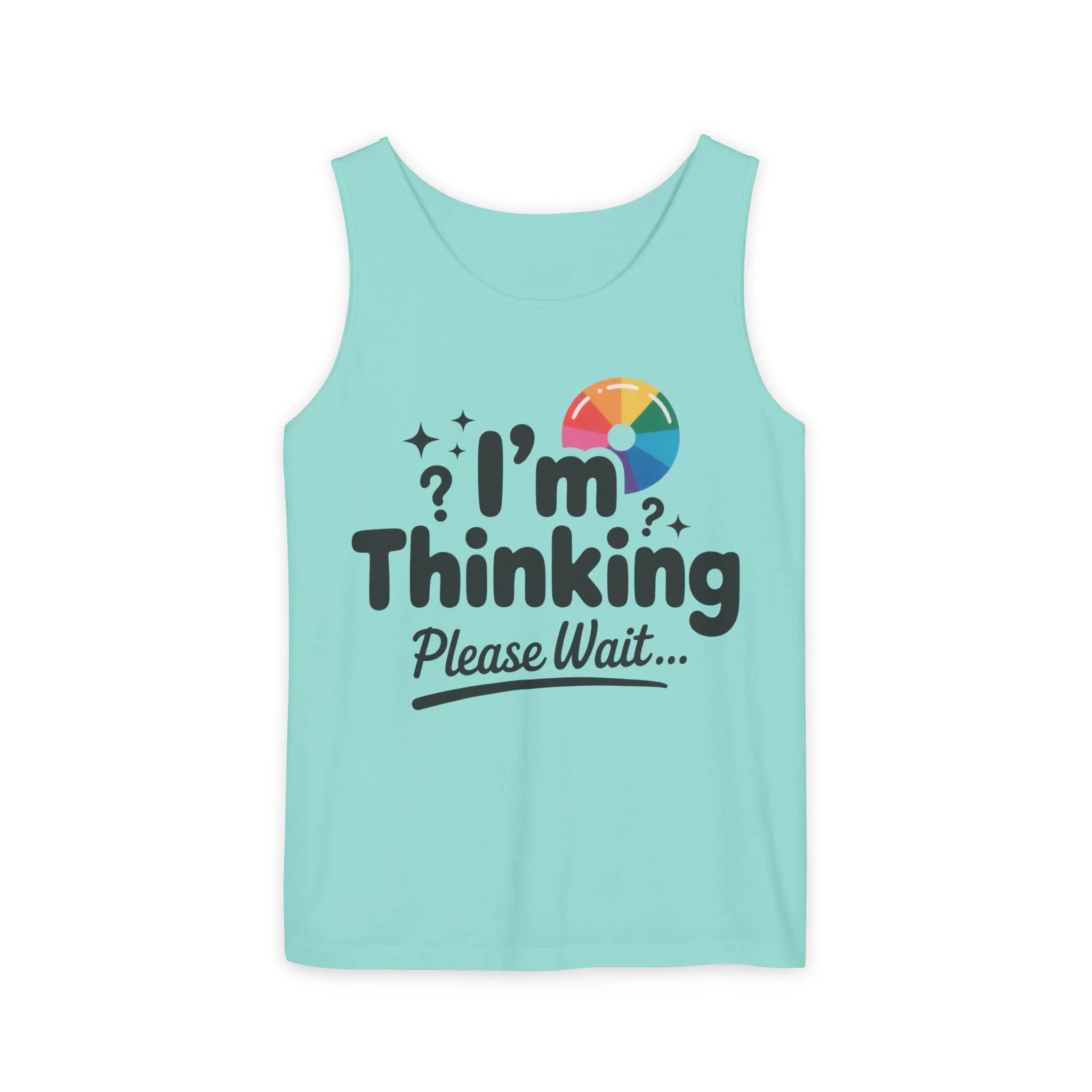 Funny - Im Thinking Please Wait - Mens Tank Top, Cute Geeky Gift for Introverts, Programmers, Designers, Fun Humor Shirt, Gift for Adults - Image 9