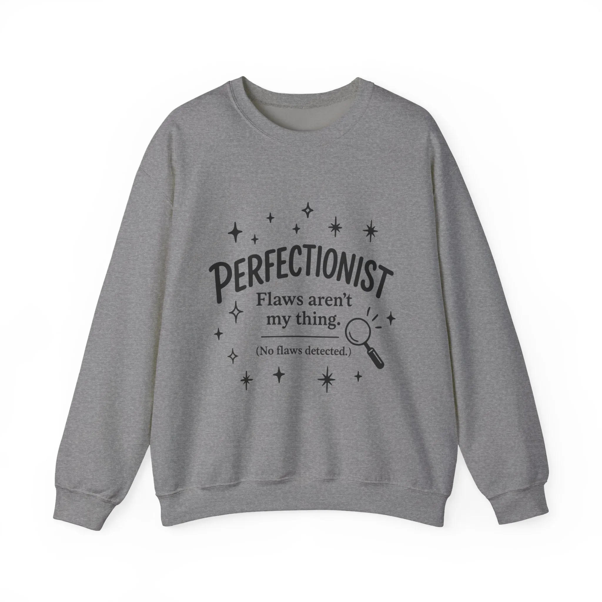 Womens Perfectionist Sweatshirt, Funny Clean Design with Stars, No Flaws Detected Quote Pullover, Minimalist Cozy Gift for Her - Image 16