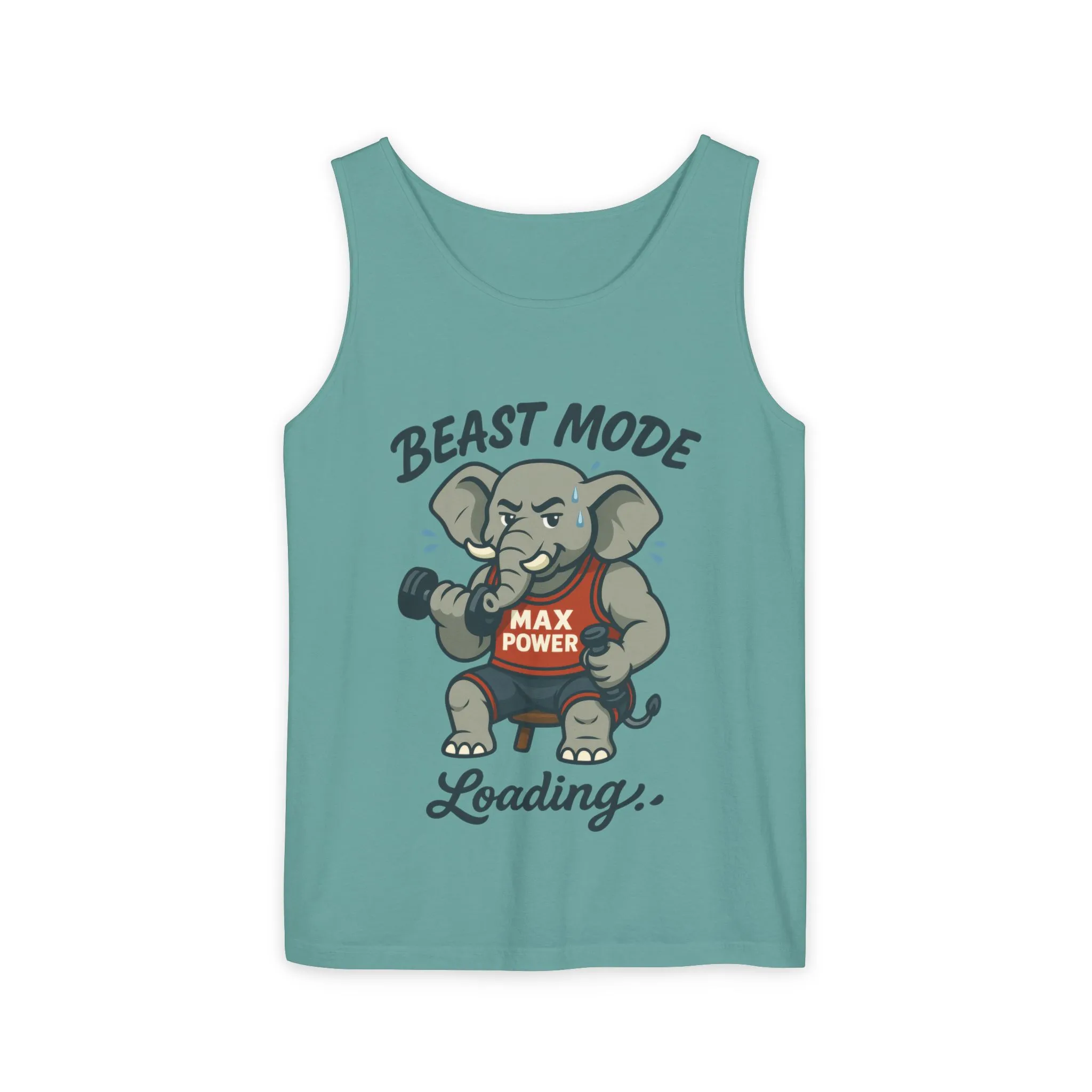 Beast Mode Elephant Gym Tank Top, Funny Workout Muscle Tank, Max Power Fitness Tank, Beast Mode Loading Mens Gym Top, Fitness Apparel - Image 13