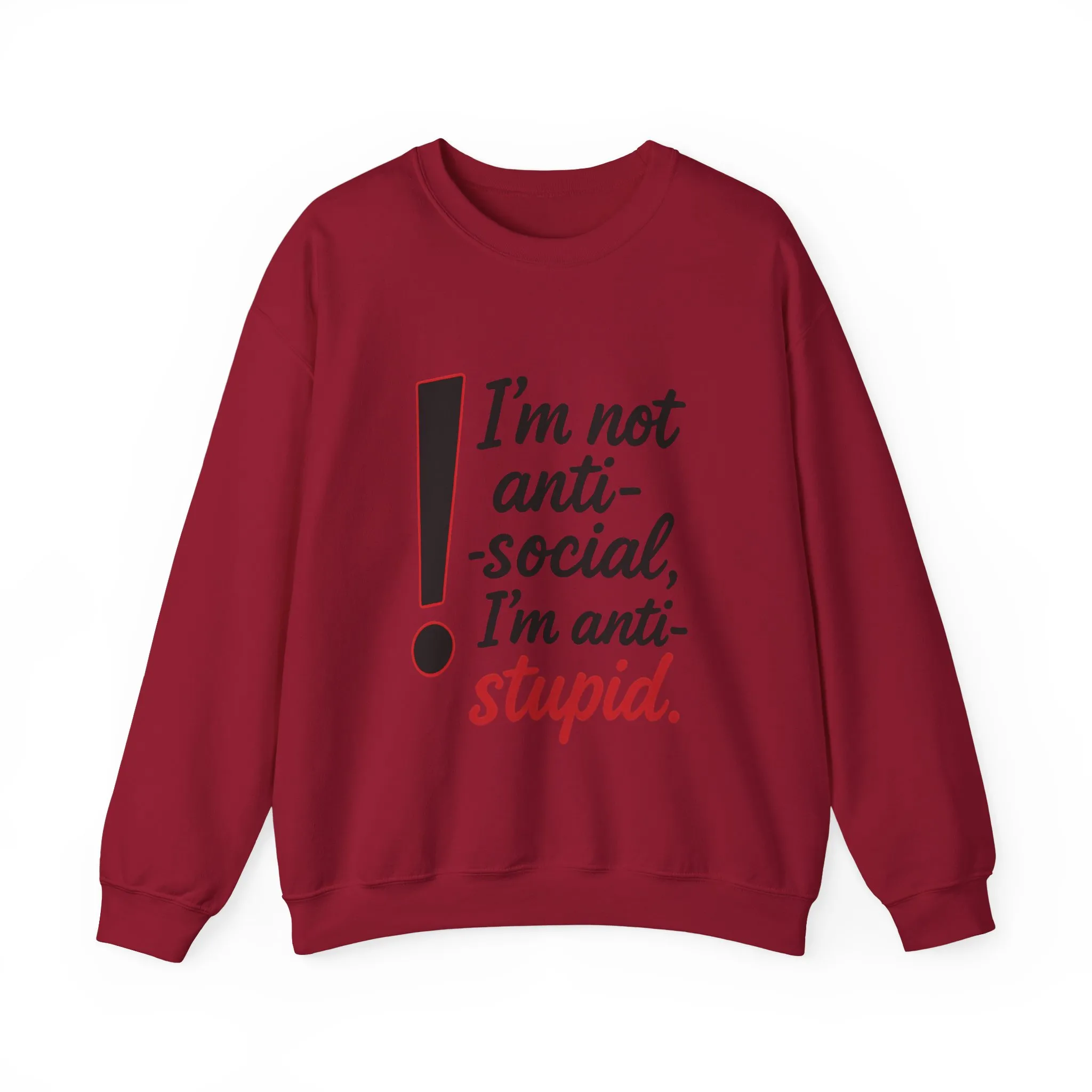 Anti-Stupid Sweatshirt, Funny Unisex Crewneck, Snarky Anti-Social Unisex Crewneck, Gift for Friends, Perfect for Everyday Wear - Image 28