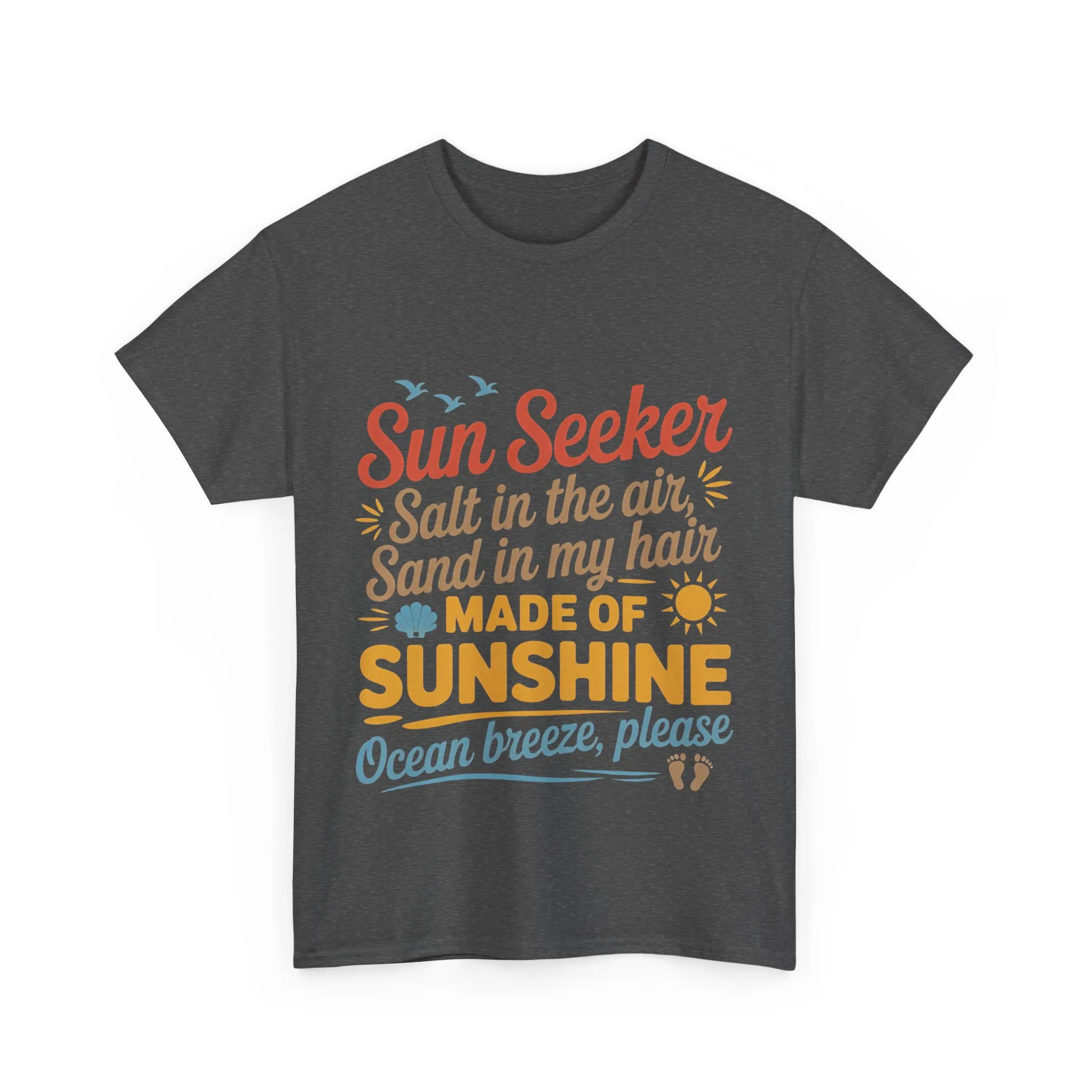 Sun Seeker Summer Quote Shirt, Made of Sunshine Beach Vibes Tee, Ocean Breeze Please Shirt for Women, Salt in the Air Sand in My Hair Top - Image 10
