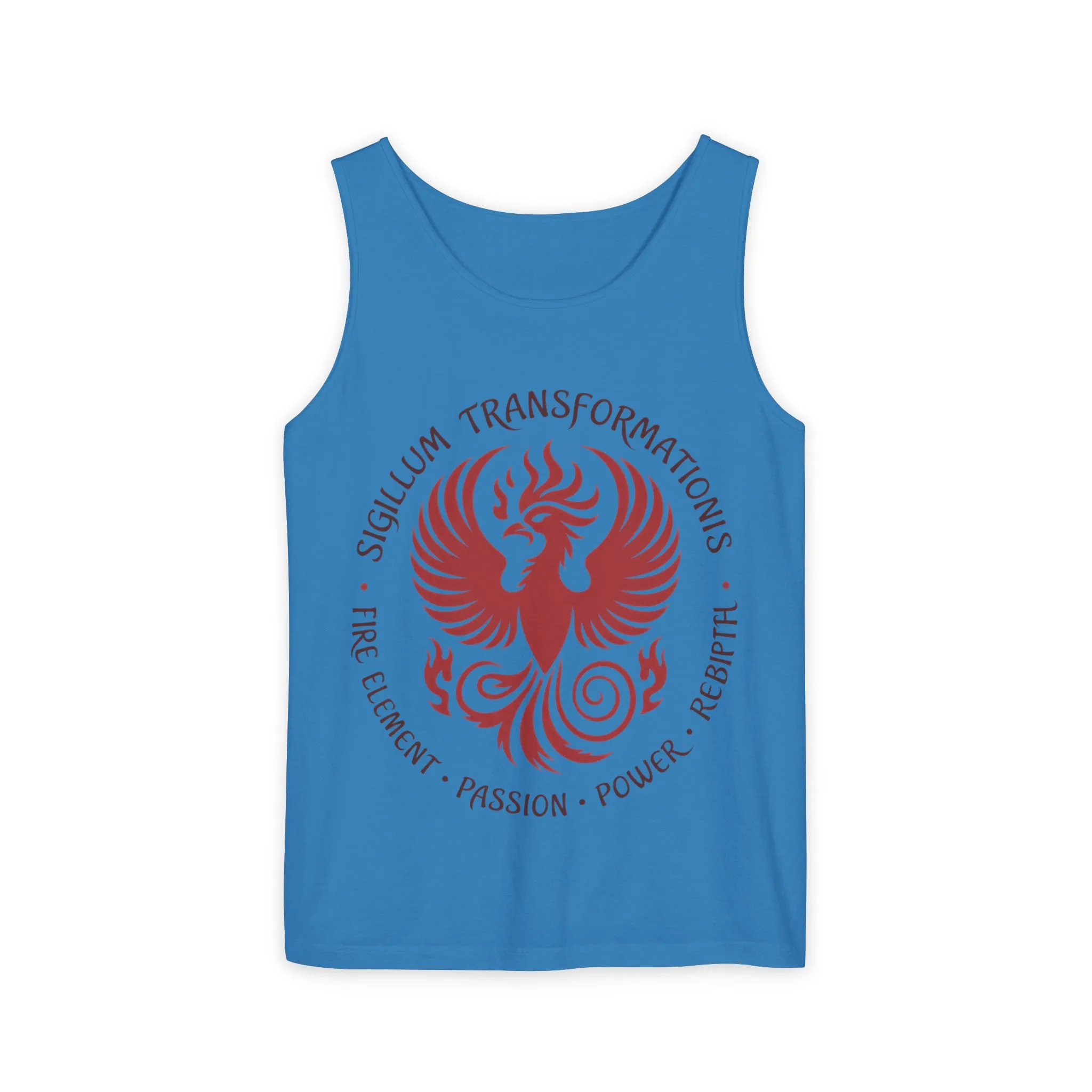 Phoenix Fire Element Tank Top, Sigillum Transformationis Seal, Passion Power Rebirth Totem, Phoenix Symbol Unisex Tank, Spiritual Tee - Image 28