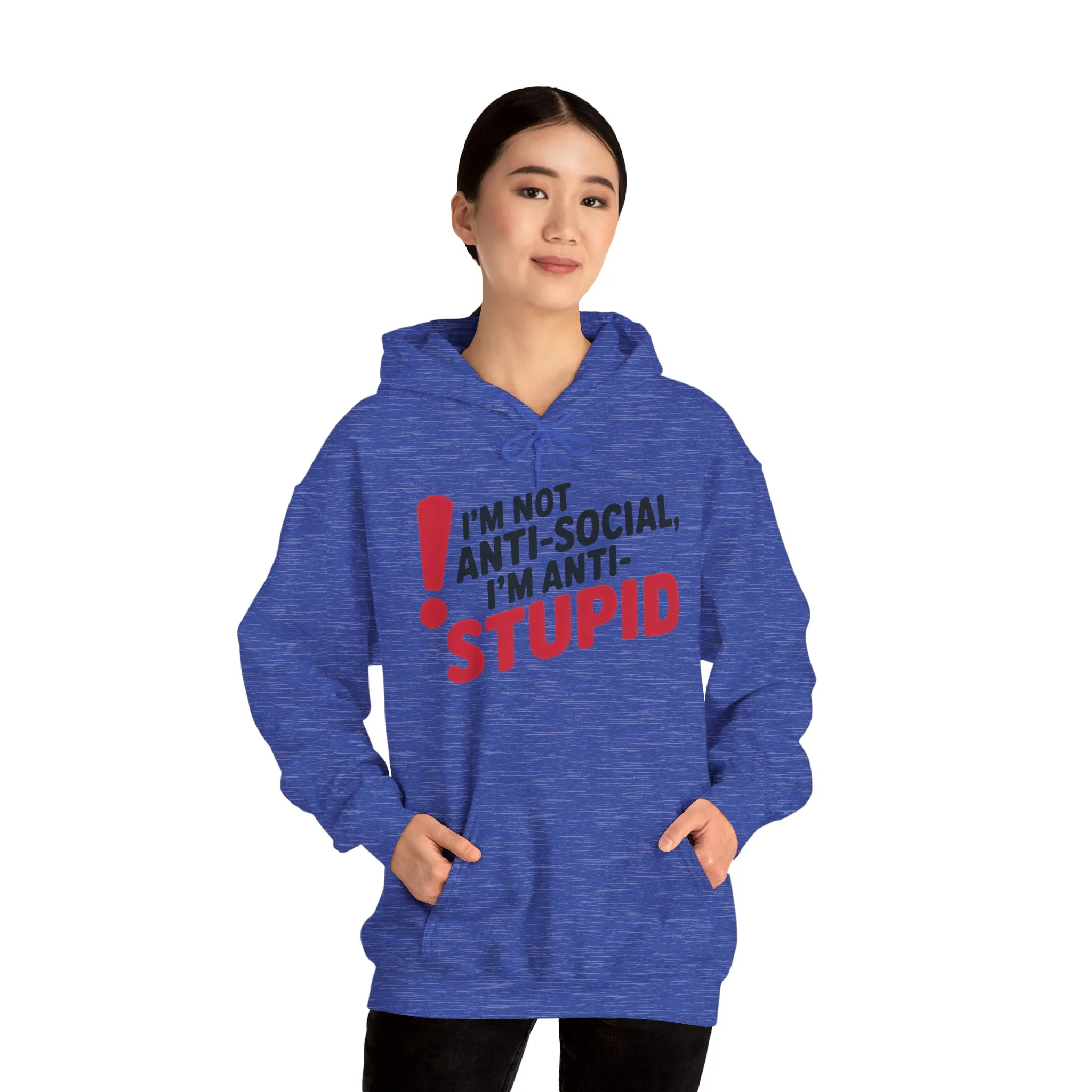 Anti-Stupid Hoodie, Funny Unisex Hoodie, Snarky Anti-Social Unisex Sweatshirt, Gift for Friends, Perfect for Everyday Wear, Humorous Apparel - Image 14