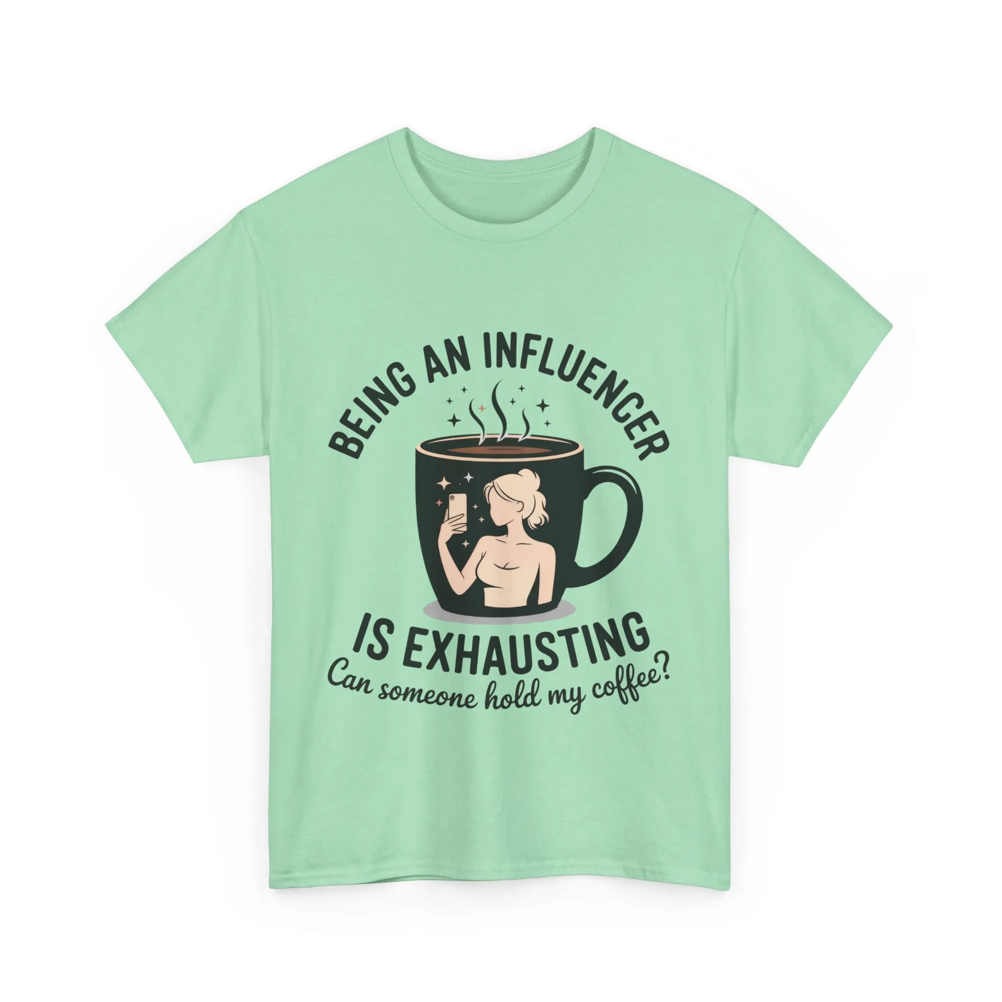 Social Media Humor Tee, Funny Influencers Womens T-Shirt, Content Creators, instagram girl top, tiktok fashion, Perfect for Coffee Lovers - Image 7