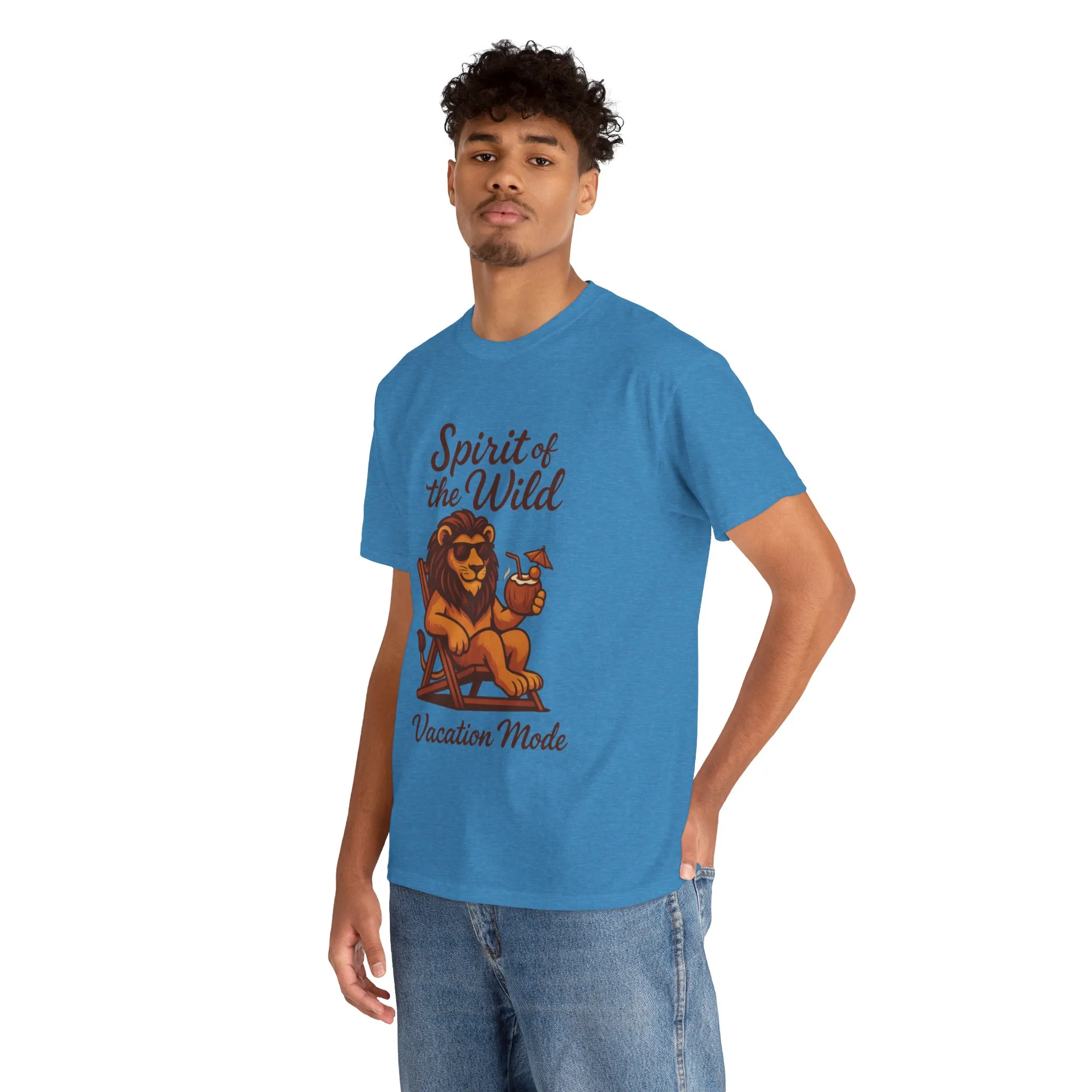 Spirit of the Wild Lion Shirt for Men - Vacation Mode Funny Summer Tee - Relaxed Jungle King Graphic, Vacation Mode, Perfect for Vacations - Image 21