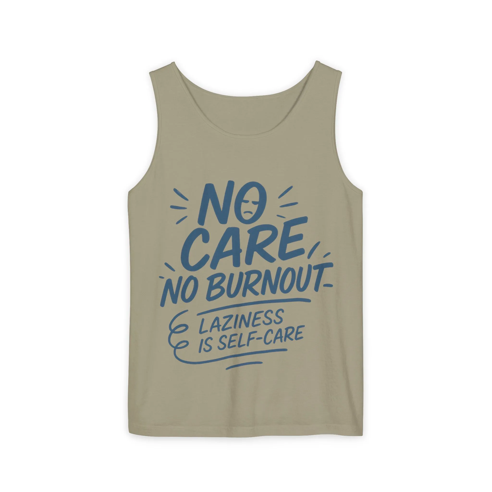 Mens Lazy Life Tank Top, No Care No Burnout Funny Quote, Workout Gym Sleeveless Shirt, Humor Gift for Him, Gift for Mental Health Awareness - Image 10