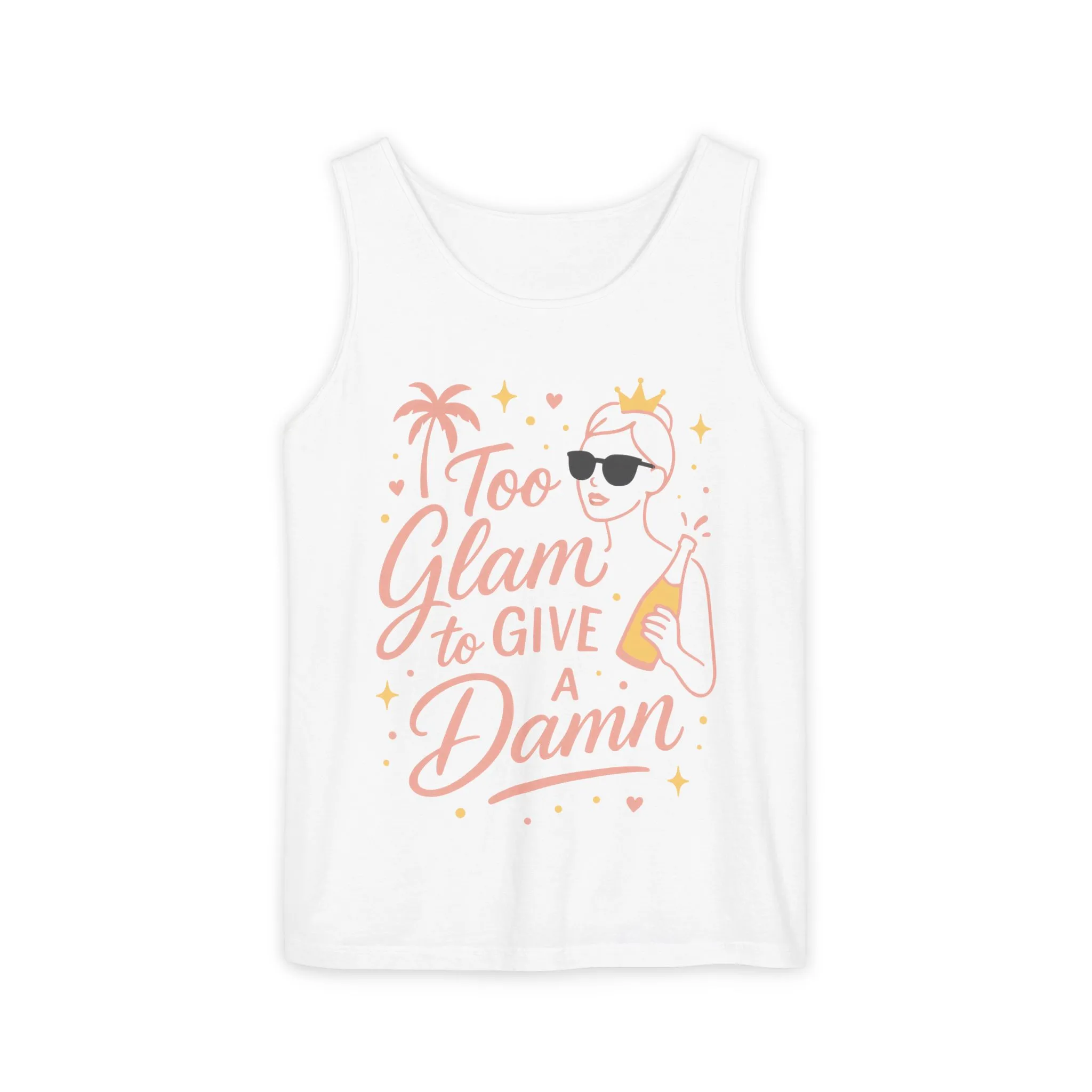 Too Glam to Give a Damn Bridal Party Tank Top, Bachelorette Party Tee, Bridesmaid Wedding Tee, Hen Party Top, Bridal Shower,Bridesmaids Gift - Image 3